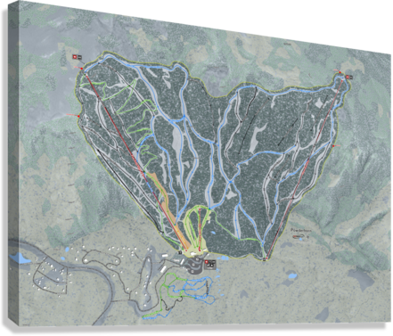 Powderhorn Colorado Ski Resort Map Wall Art