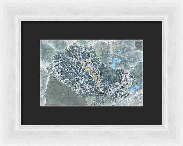 Brighton Ski Trail Map - Framed Print - Powderaddicts