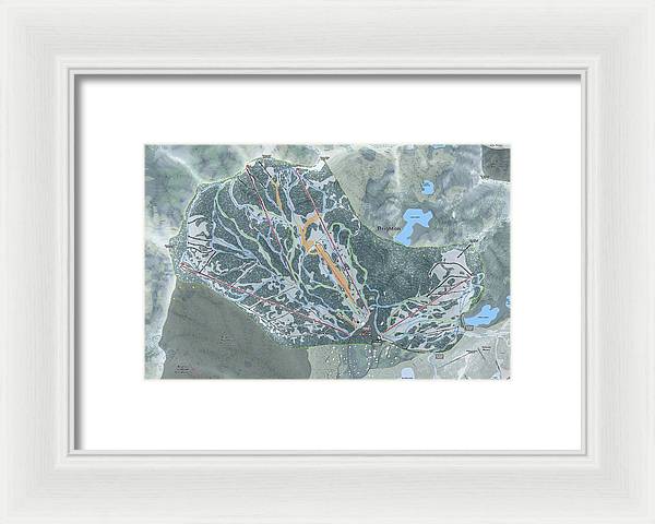 Brighton Ski Trail Map - Framed Print - Powderaddicts