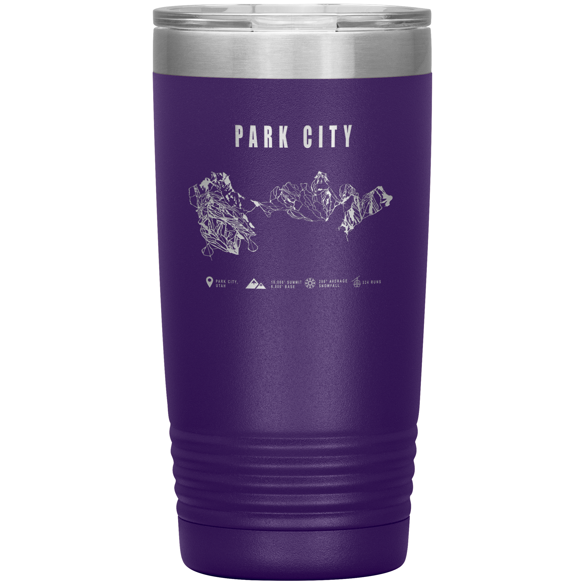 Park city,Utah Ski Trail Map 20oz Tumbler - Powderaddicts