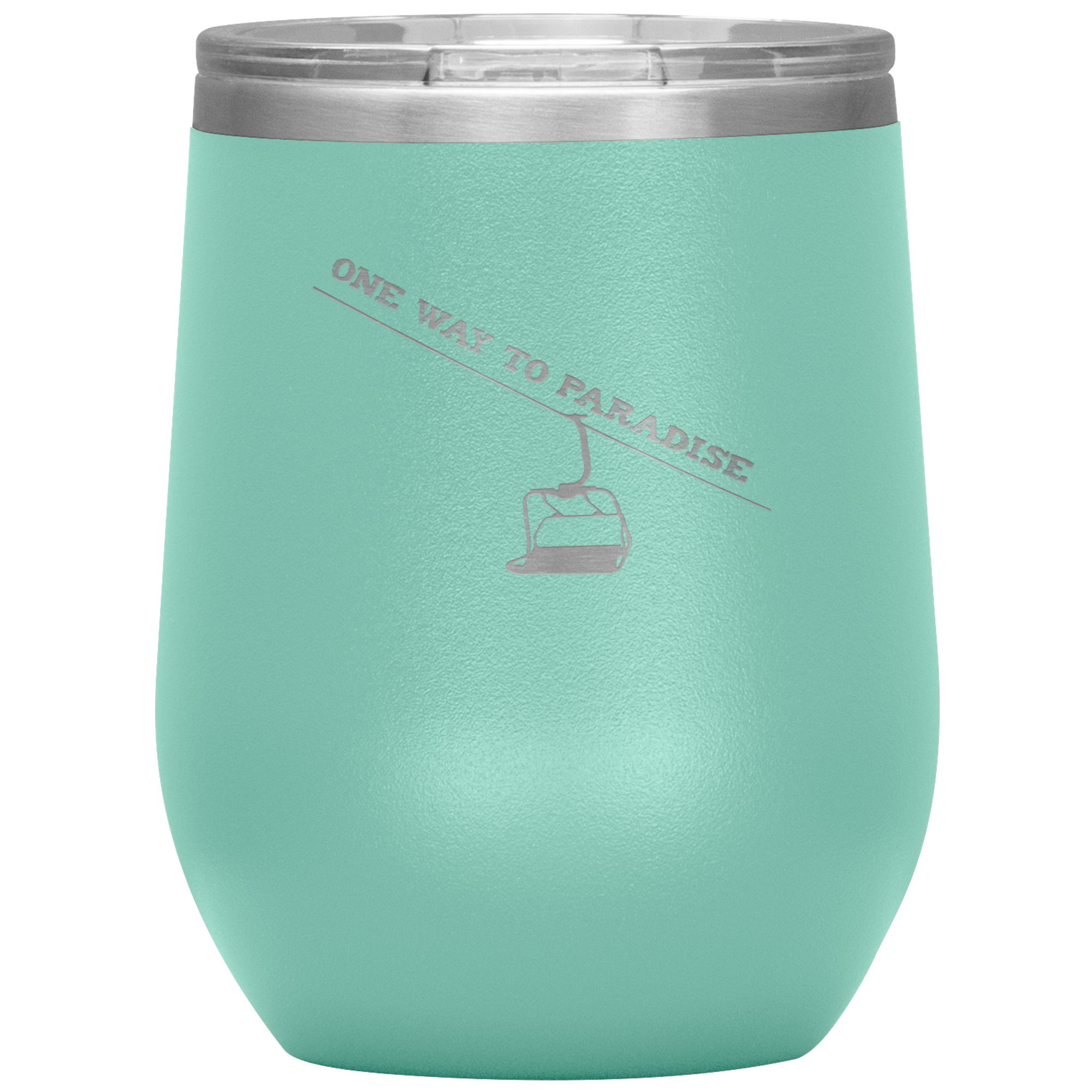 One Way To Paradise Wine 12oz Tumbler - Powderaddicts