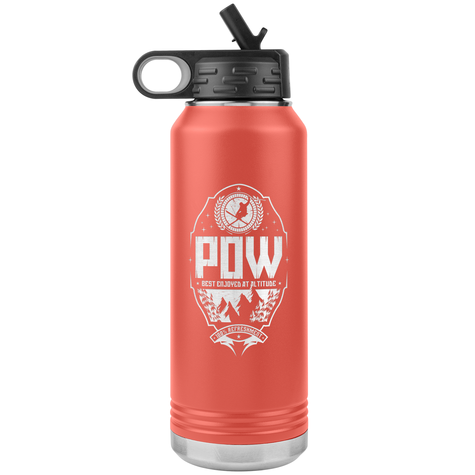 Pow Best Enjoyed At Altitude 32oz Water Bottle Tumbler - Powderaddicts