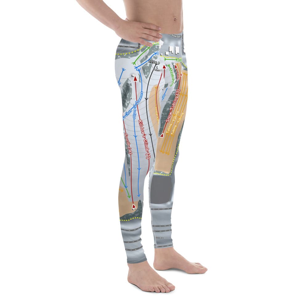 Buck Hill, Minnesota Ski Trail Map Men's Base Layer Bottom - Powderaddicts