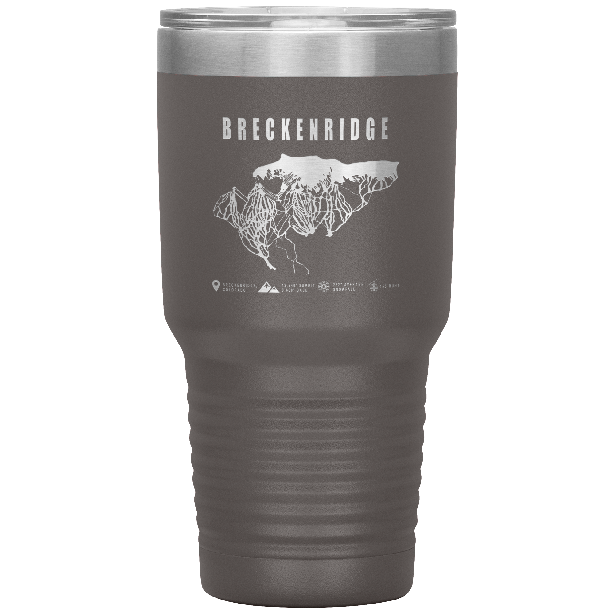 Breckenridge Colorado Ski Trail Map 30oz Tumbler - Powderaddicts