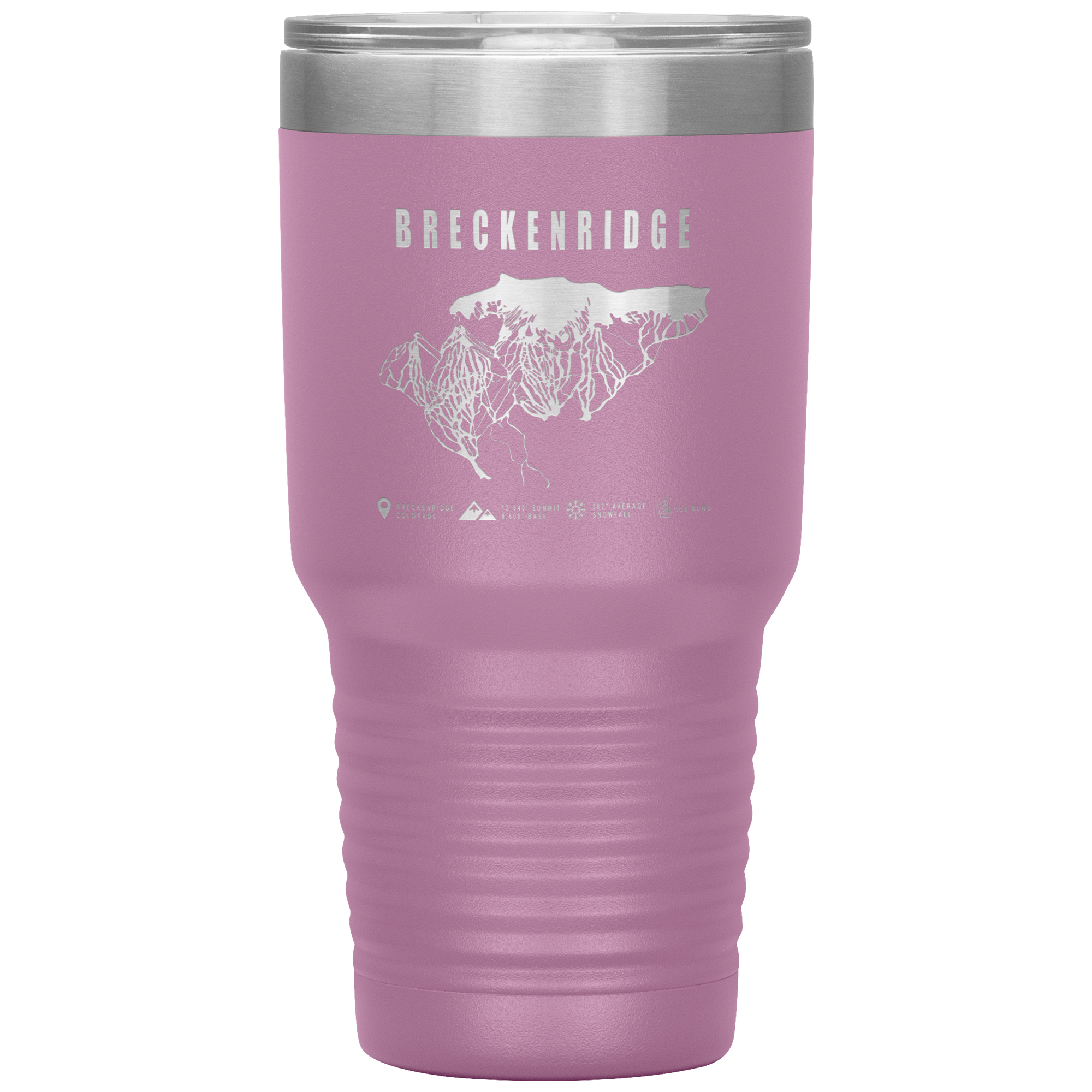 Breckenridge Colorado Ski Trail Map 30oz Tumbler - Powderaddicts