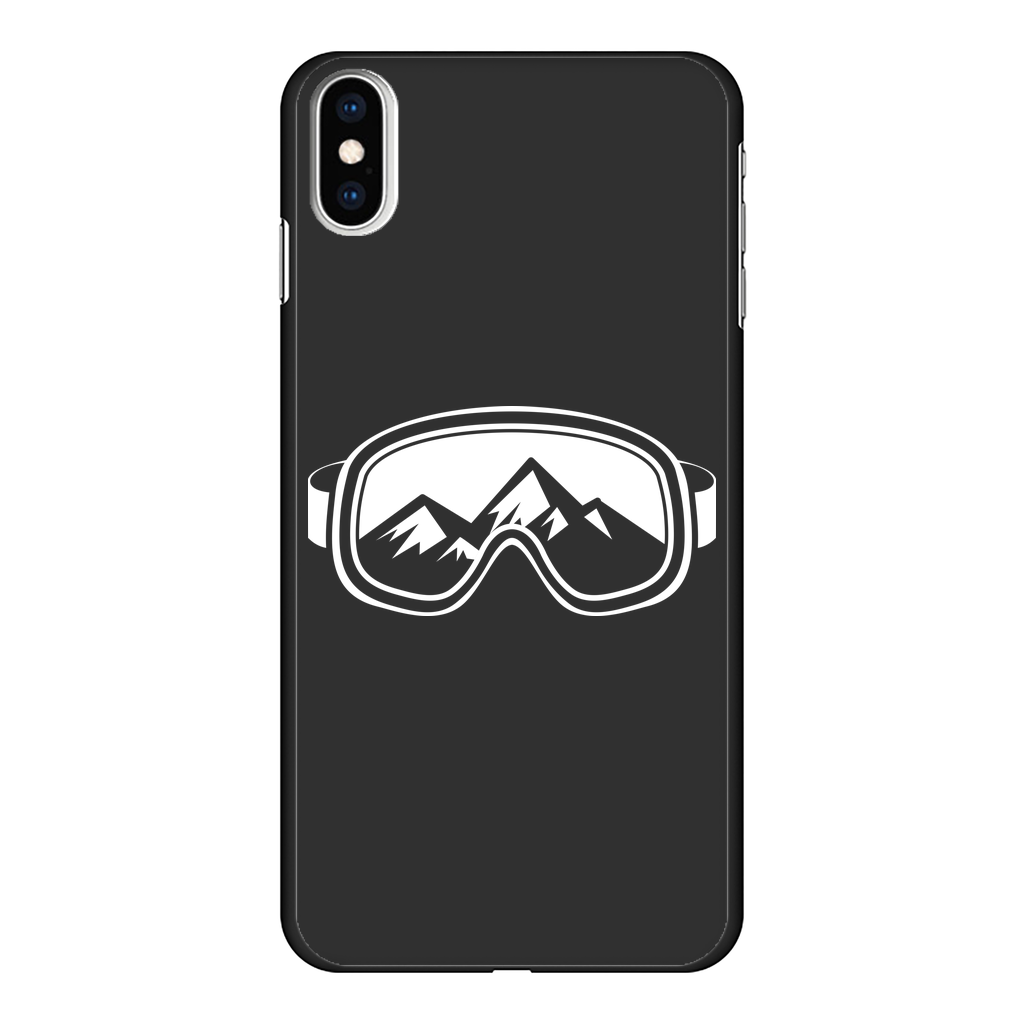 Ski Goggles Back Printed Black Hard Phone Case - Powderaddicts