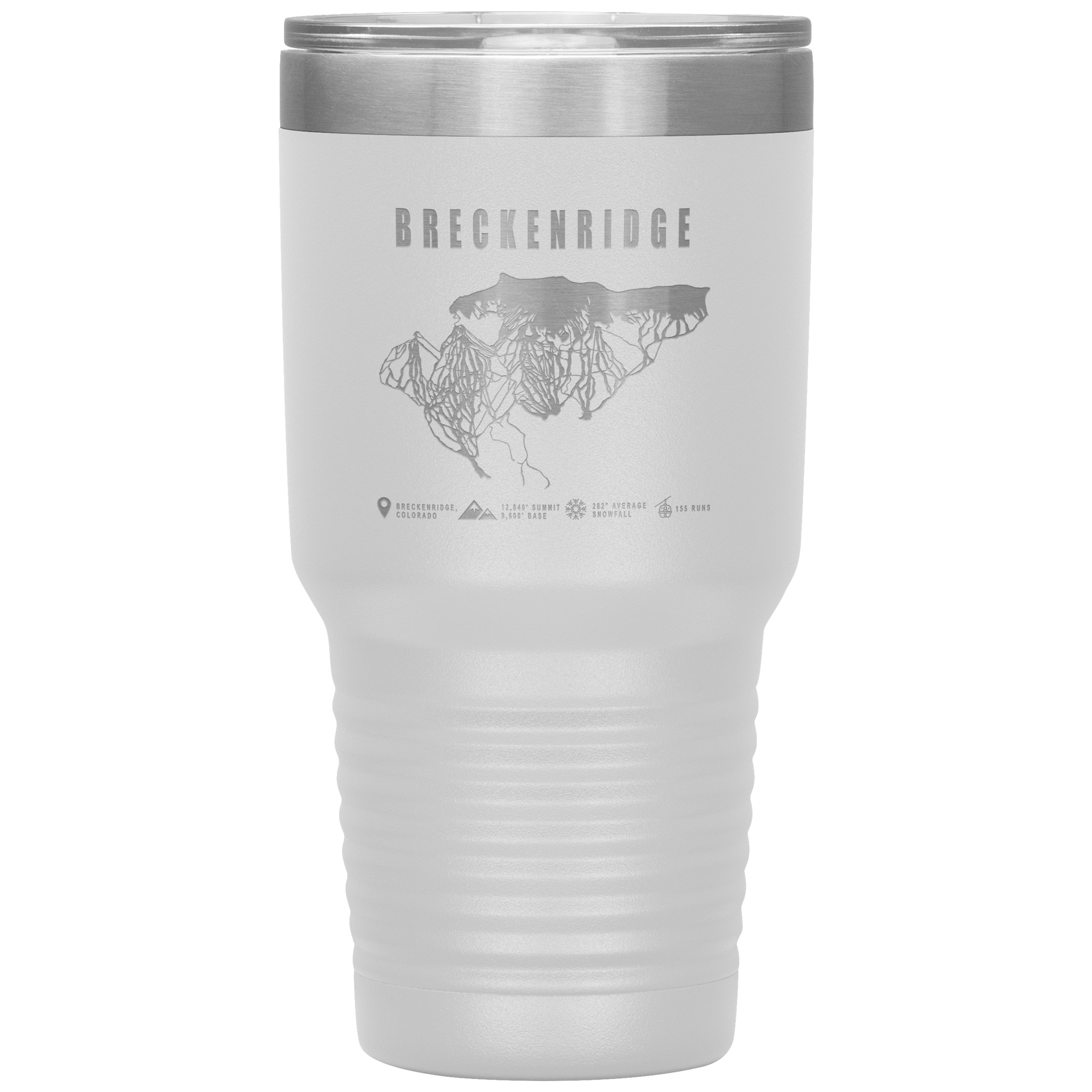 Breckenridge Colorado Ski Trail Map 30oz Tumbler - Powderaddicts