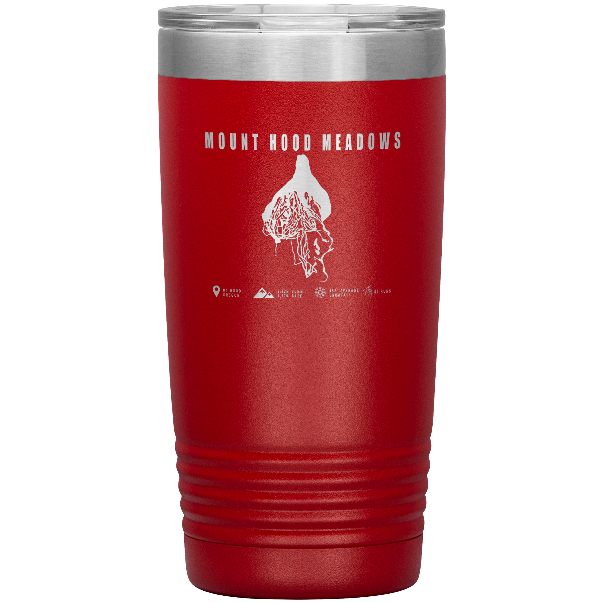 Mount Hood Meadows, Oregon Ski Trail Map 20oz Tumbler - Powderaddicts