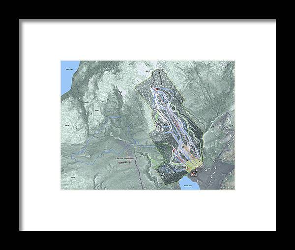 Camden Snow Bowl Ski Trail Map - Framed Print - Powderaddicts