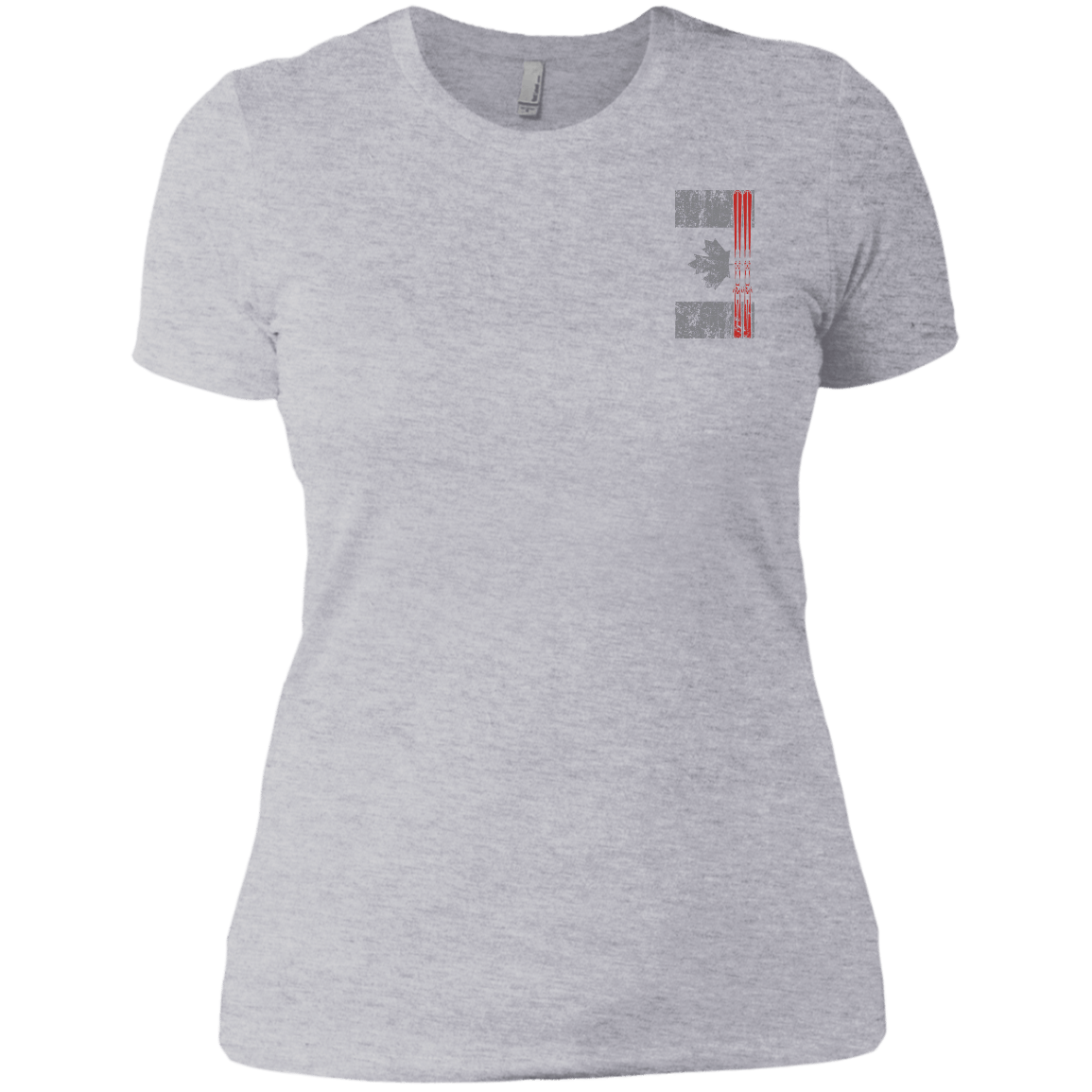 Canada Ski Flag Ladies Tees and V-Neck - Powderaddicts