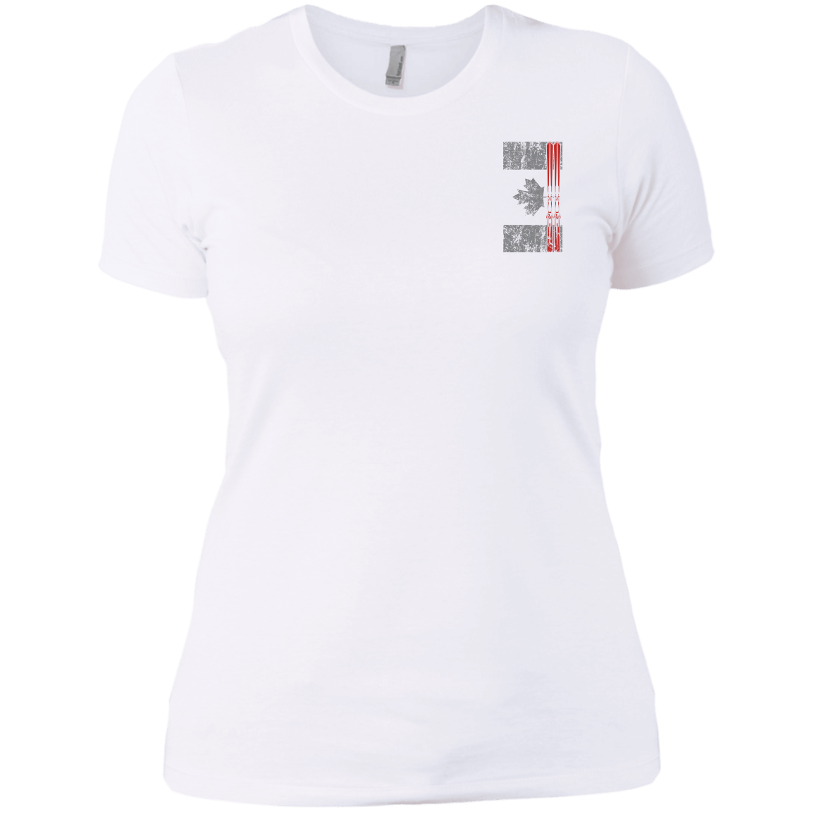 Canada Ski Flag Ladies Tees and V-Neck - Powderaddicts