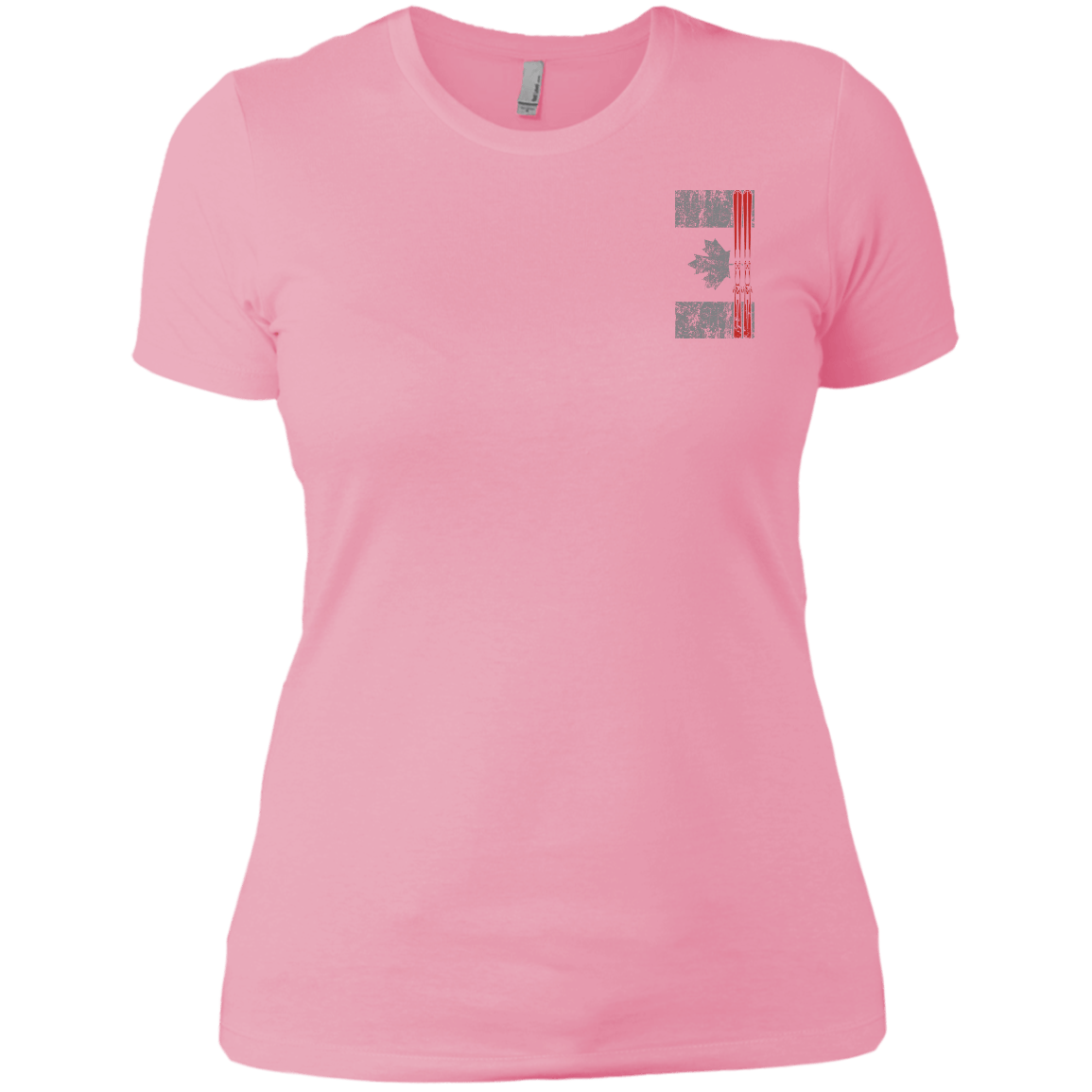 Canada Ski Flag Ladies Tees and V-Neck - Powderaddicts