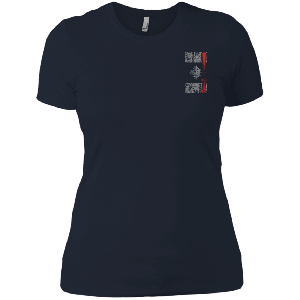 Canada Ski Flag Ladies Tees and V-Neck - Powderaddicts