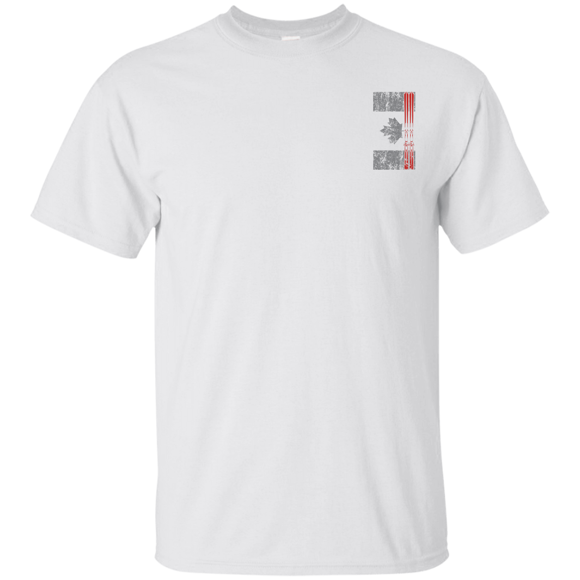 Canada Ski Flag Men's Tees and V-Neck - Powderaddicts