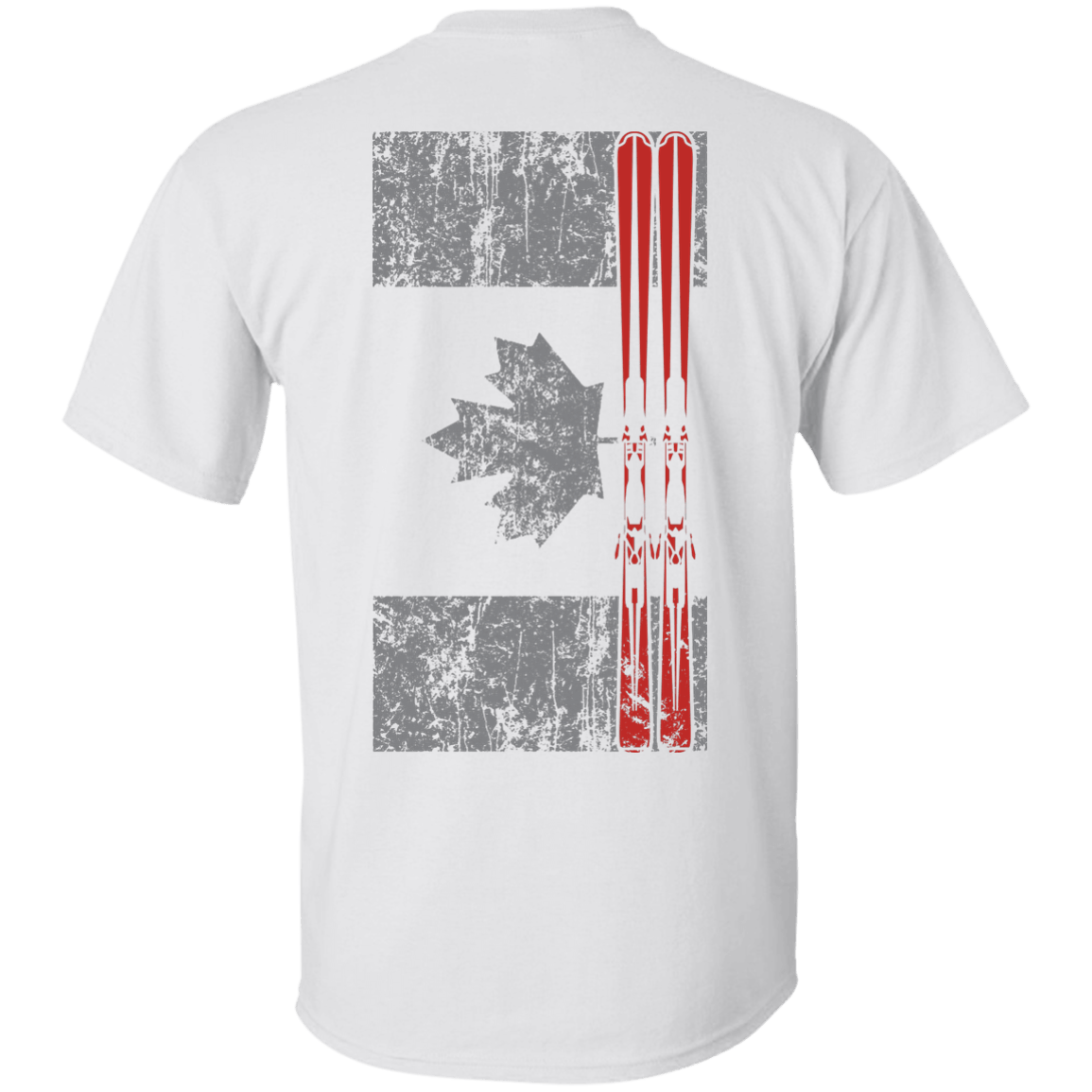 Canada Ski Flag Men's Tees and V-Neck - Powderaddicts