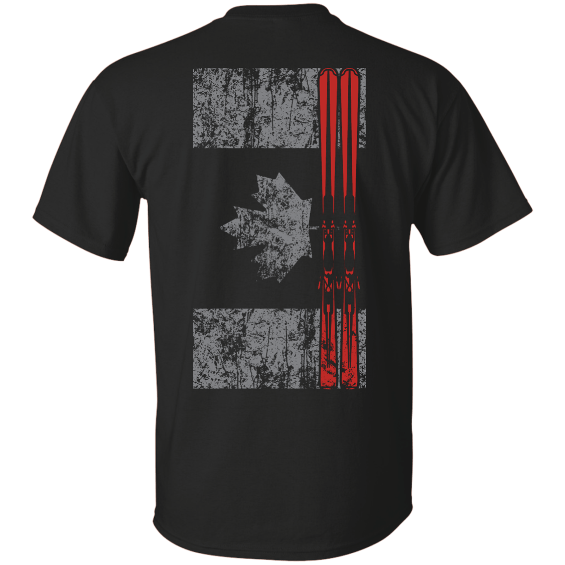 Canada Ski Flag Men's Tees and V-Neck - Powderaddicts