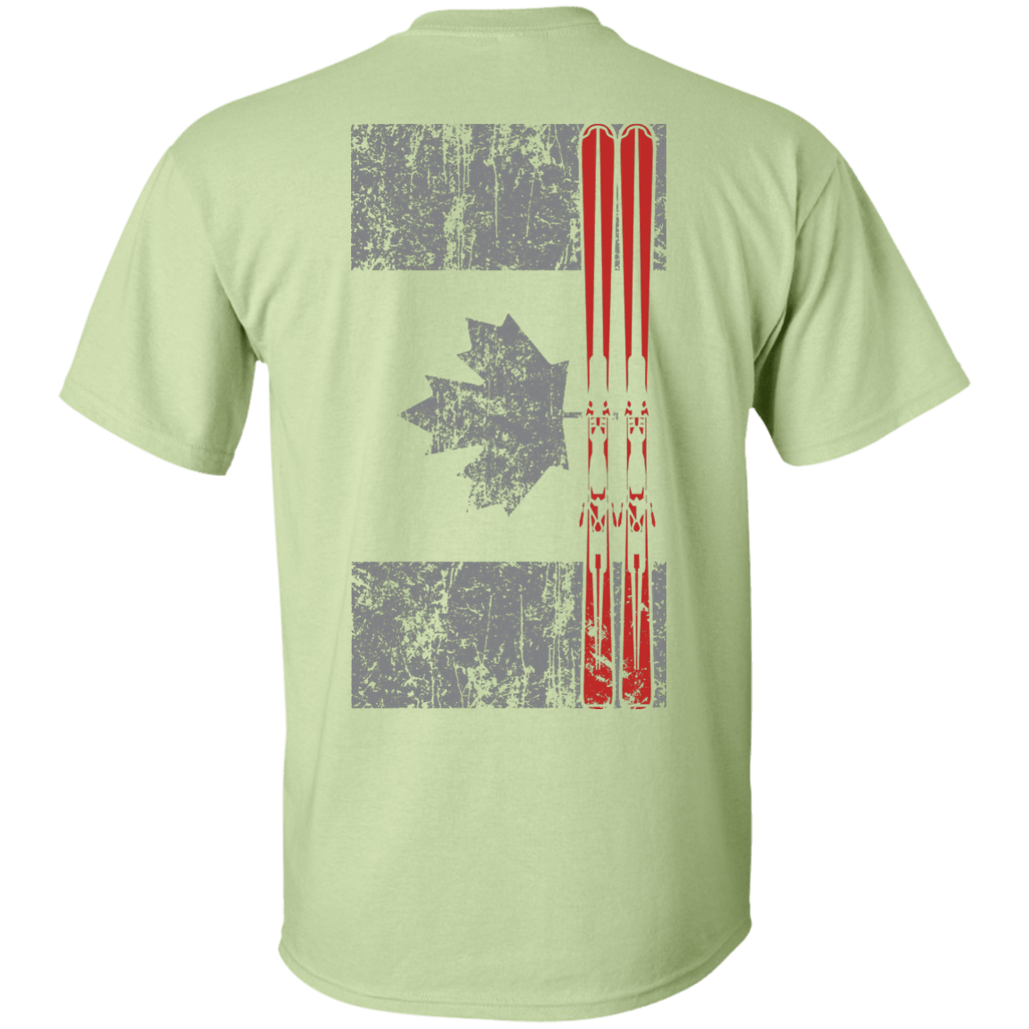 Canada Ski Flag Men's Tees and V-Neck - Powderaddicts