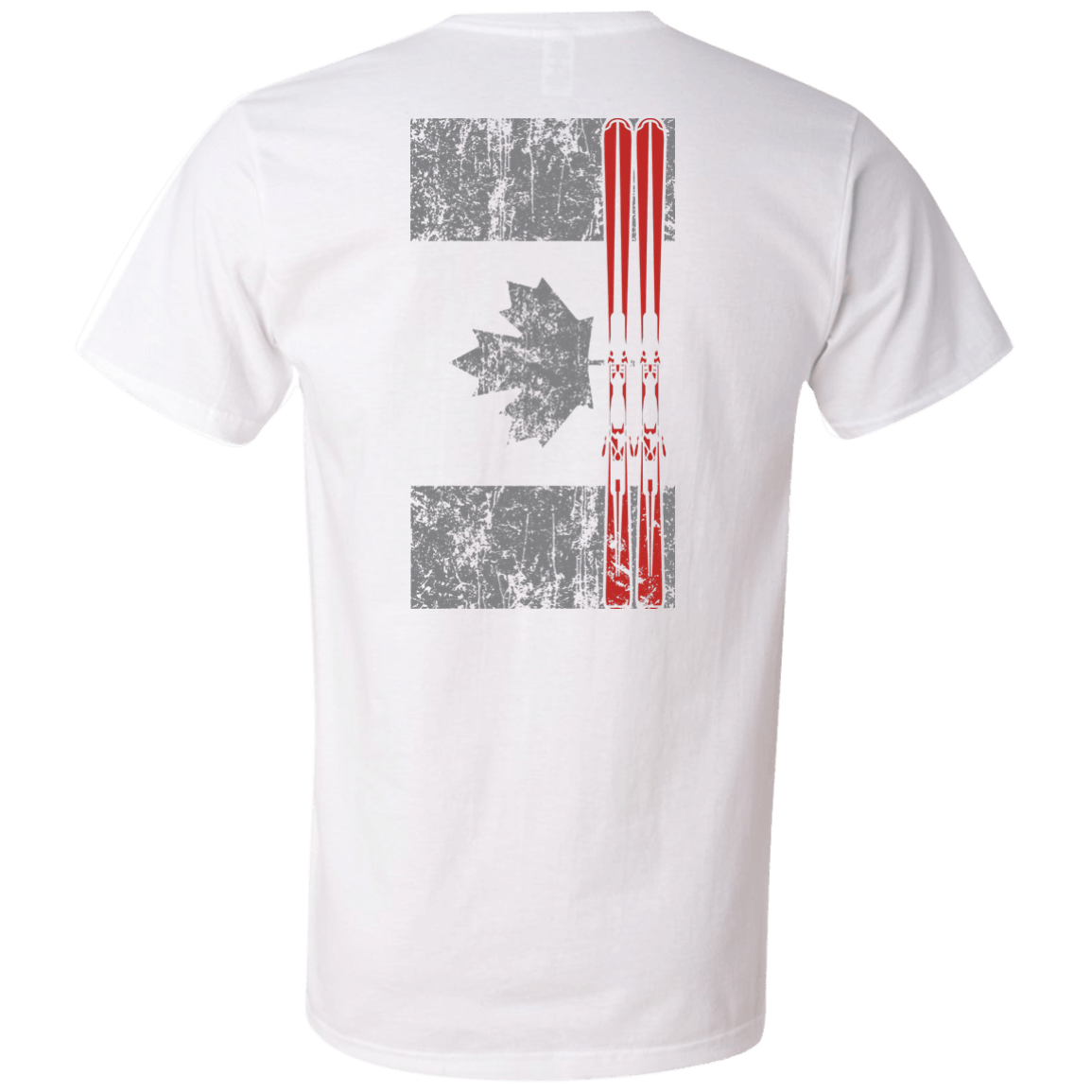 Canada Ski Flag Men's Tees and V-Neck - Powderaddicts