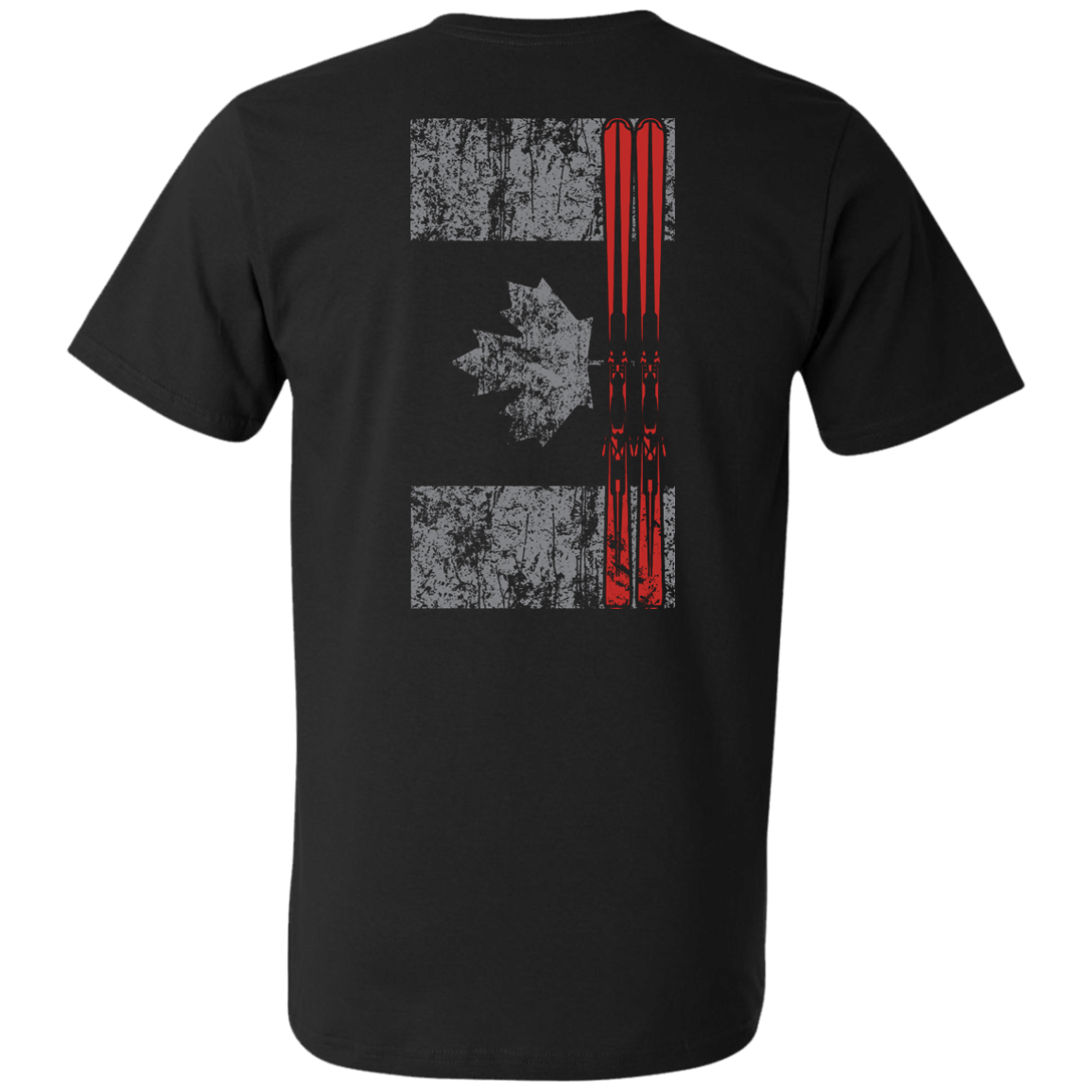 Canada Ski Flag Men's Tees and V-Neck - Powderaddicts