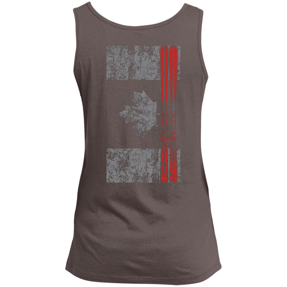 Canada Ski Flag Tank Tops - Powderaddicts