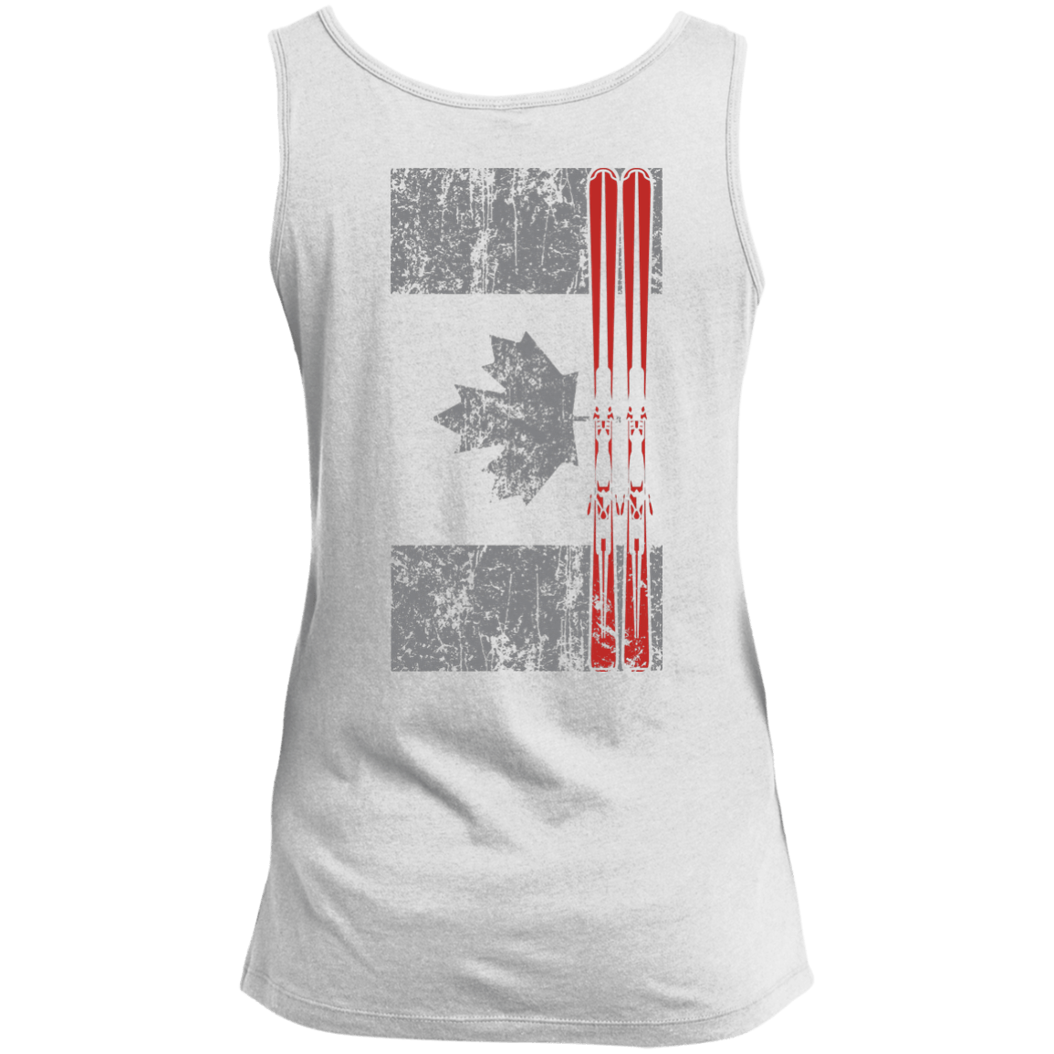 Canada Ski Flag Tank Tops - Powderaddicts