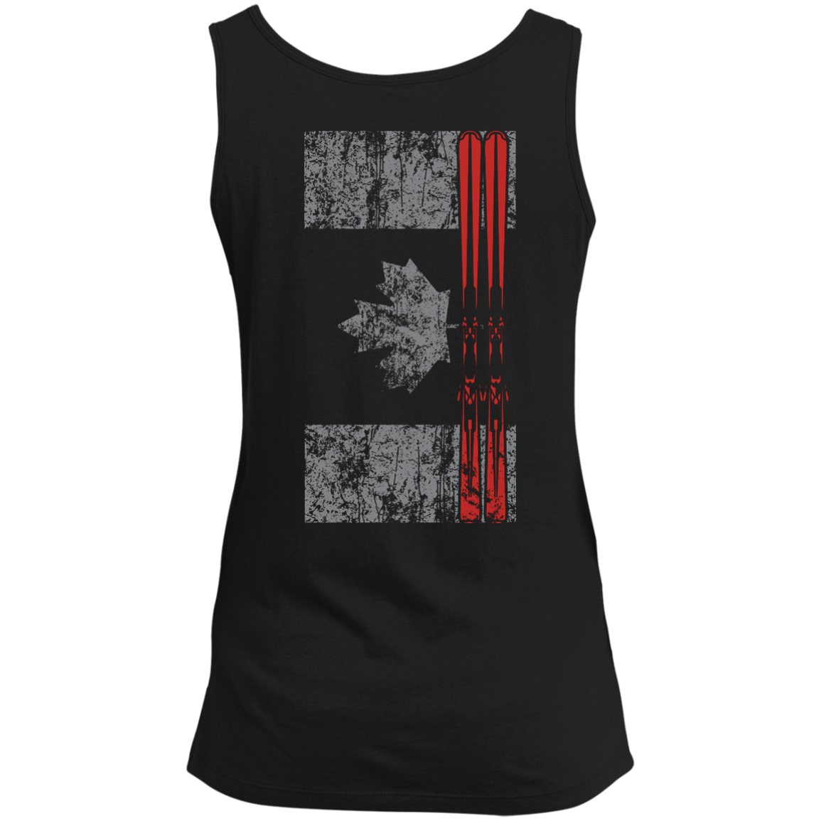 Canada Ski Flag Tank Tops - Powderaddicts