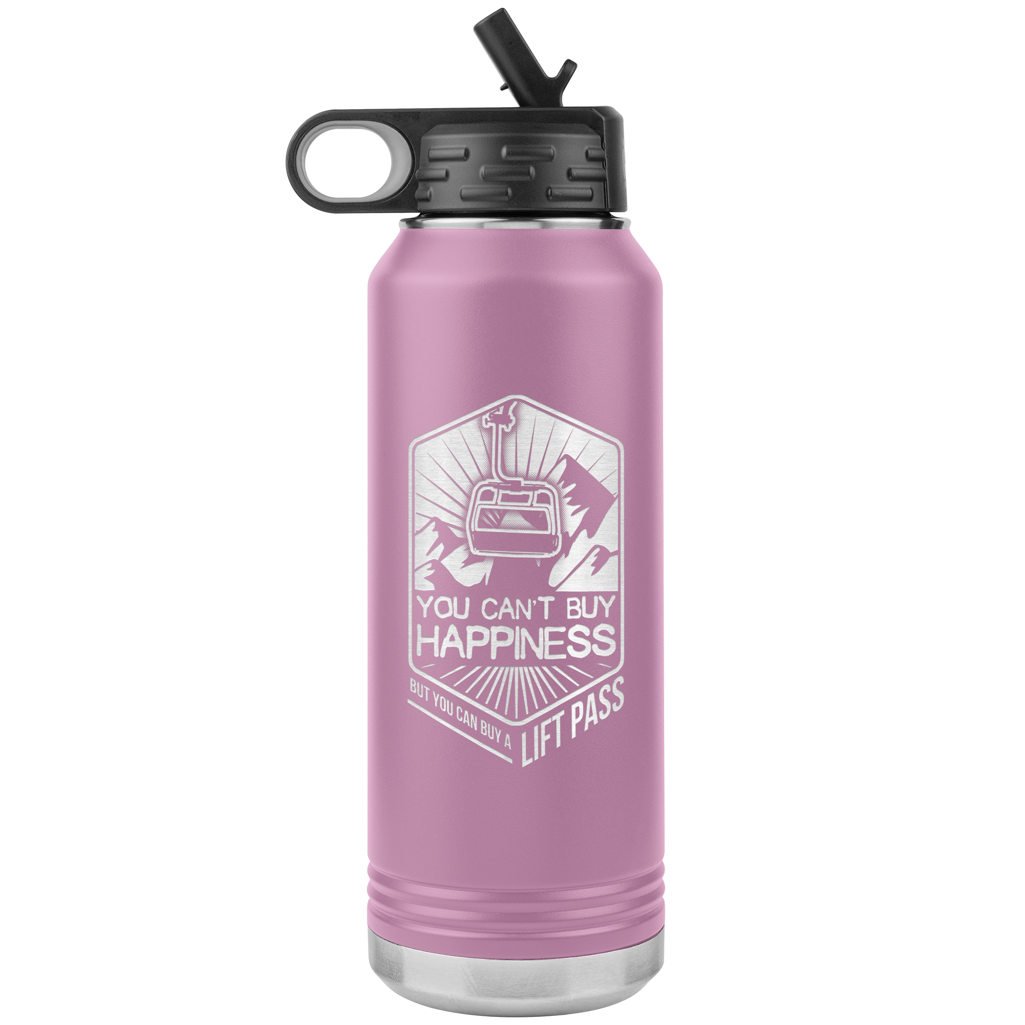 You Can't Buy Happiness But You Can Buy A Lift Pass 32oz Water Bottle Tumbler - Powderaddicts