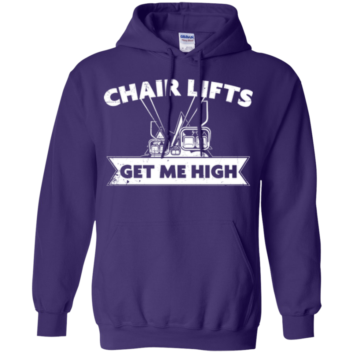 Chair Lifts Get Me High Hoodies - Powderaddicts