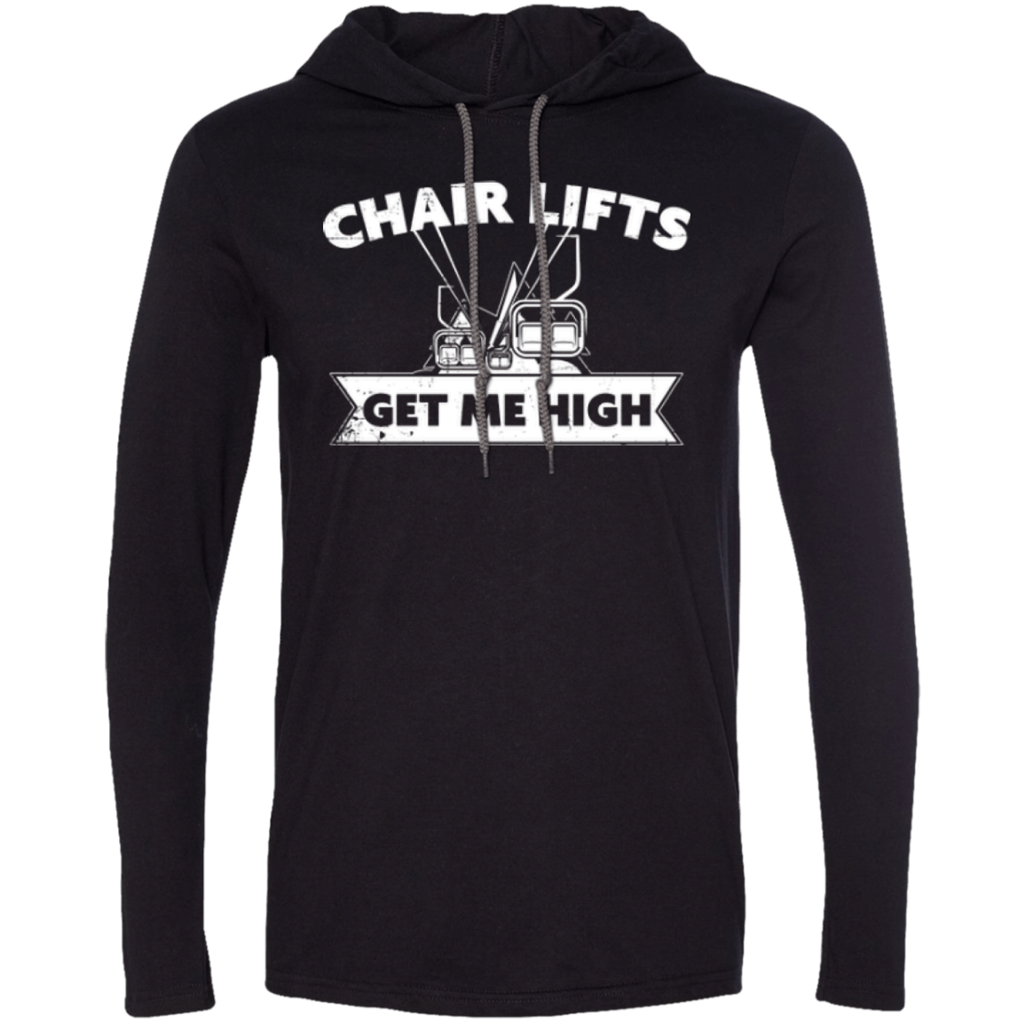 Chair Lifts Get Me High Hoodies - Powderaddicts