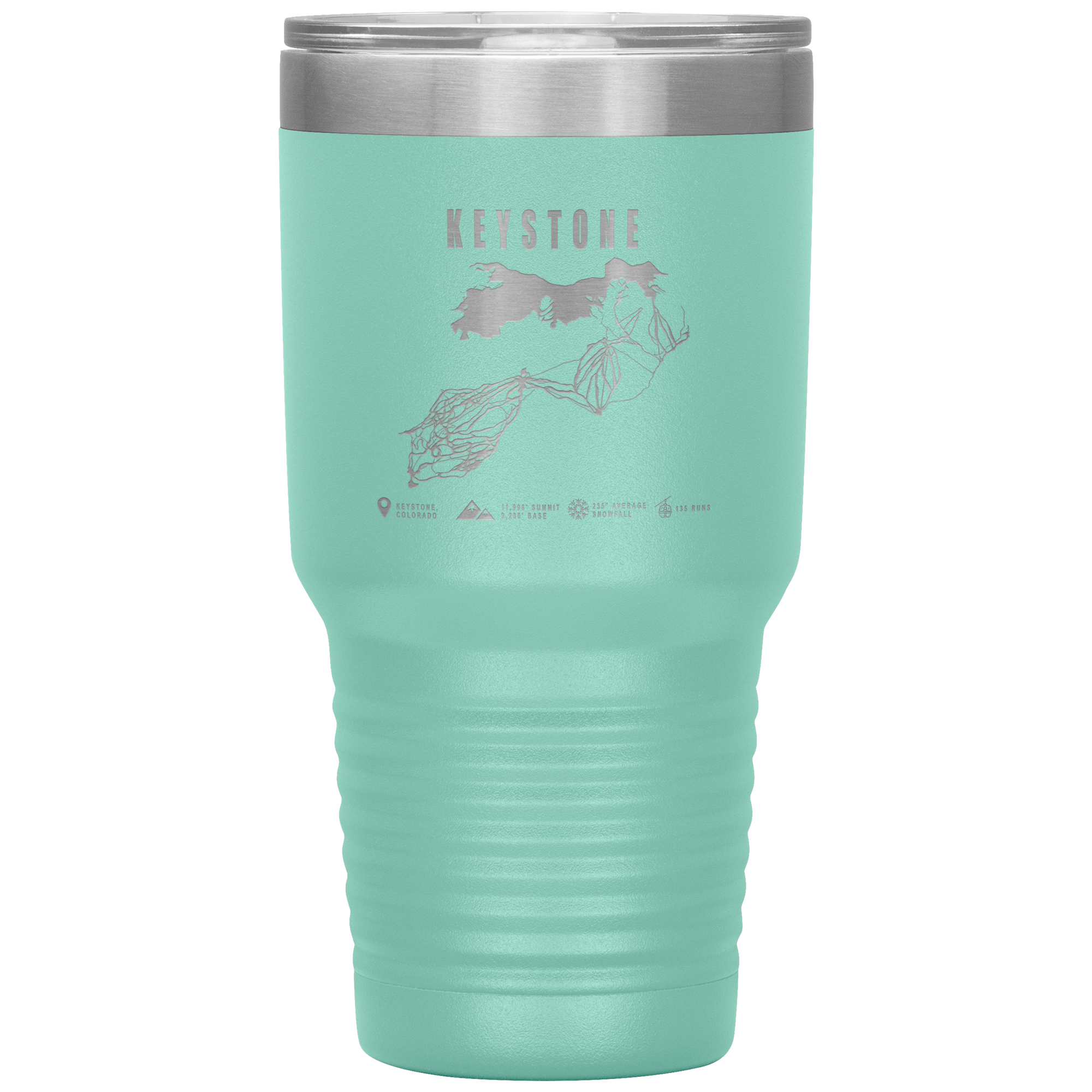 Keystone Colorado Ski Trail Map 30oz Tumbler - Powderaddicts