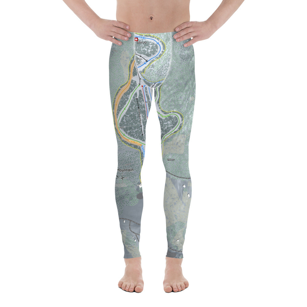 Crotched Mountain, New Hampshire Ski Trail Map Men&#39;s Base Layer Bottom - Powderaddicts