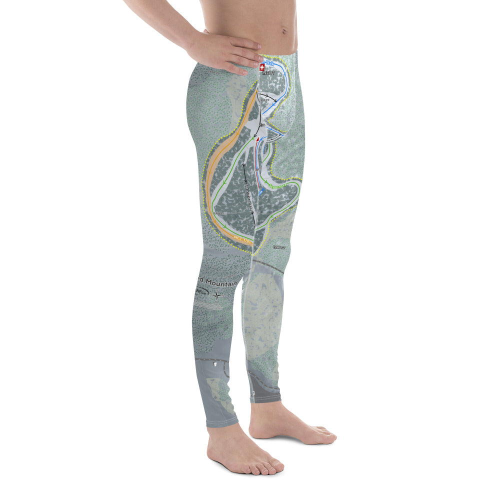 Crotched Mountain, New Hampshire Ski Trail Map Men's Base Layer Bottom - Powderaddicts