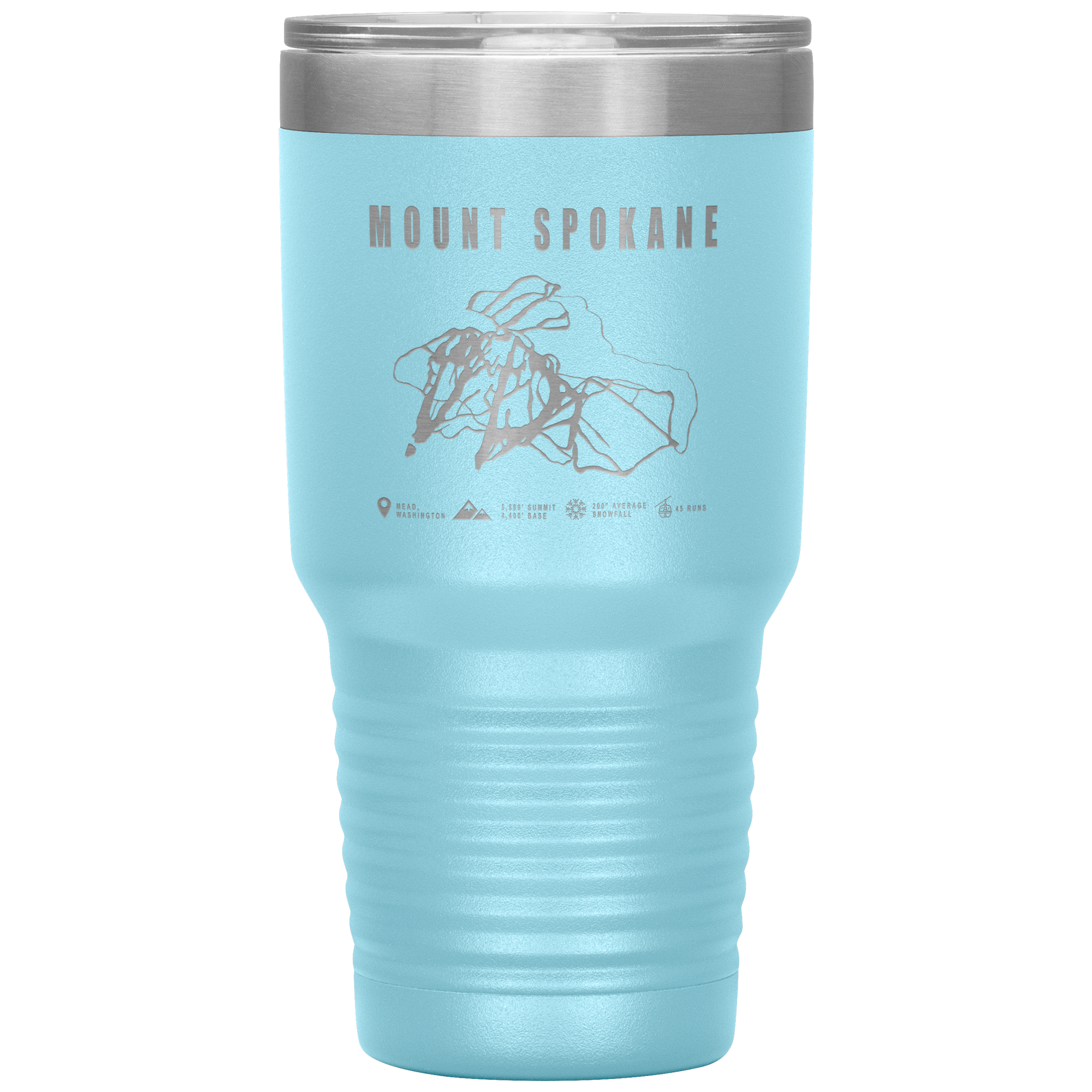 Stevens Pass, Washington Ski Trail Map 30oz Tumbler - Powderaddicts