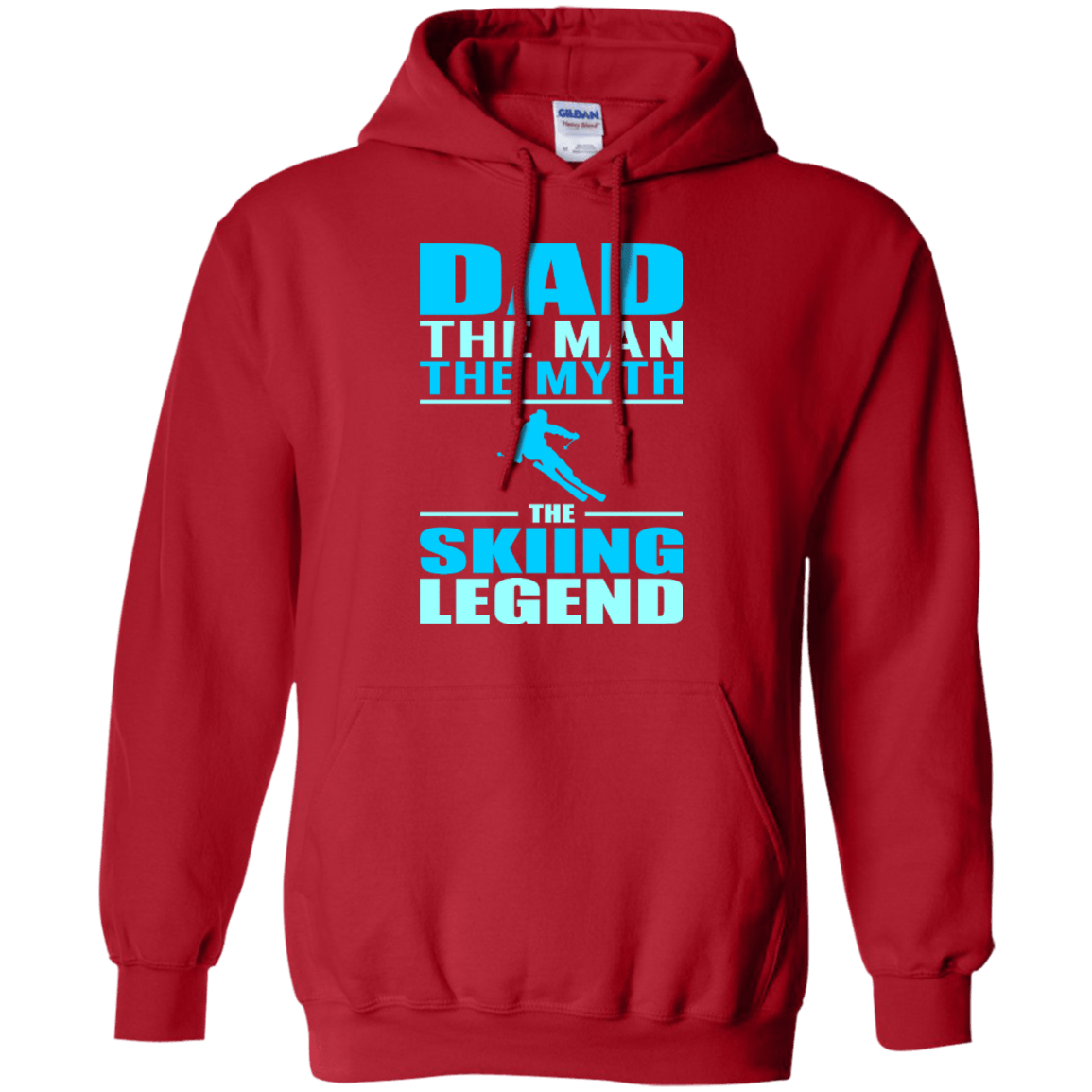 Dad, The Man, The Myth, The Skiing Legend Long Sleeves and Hoodies - Powderaddicts