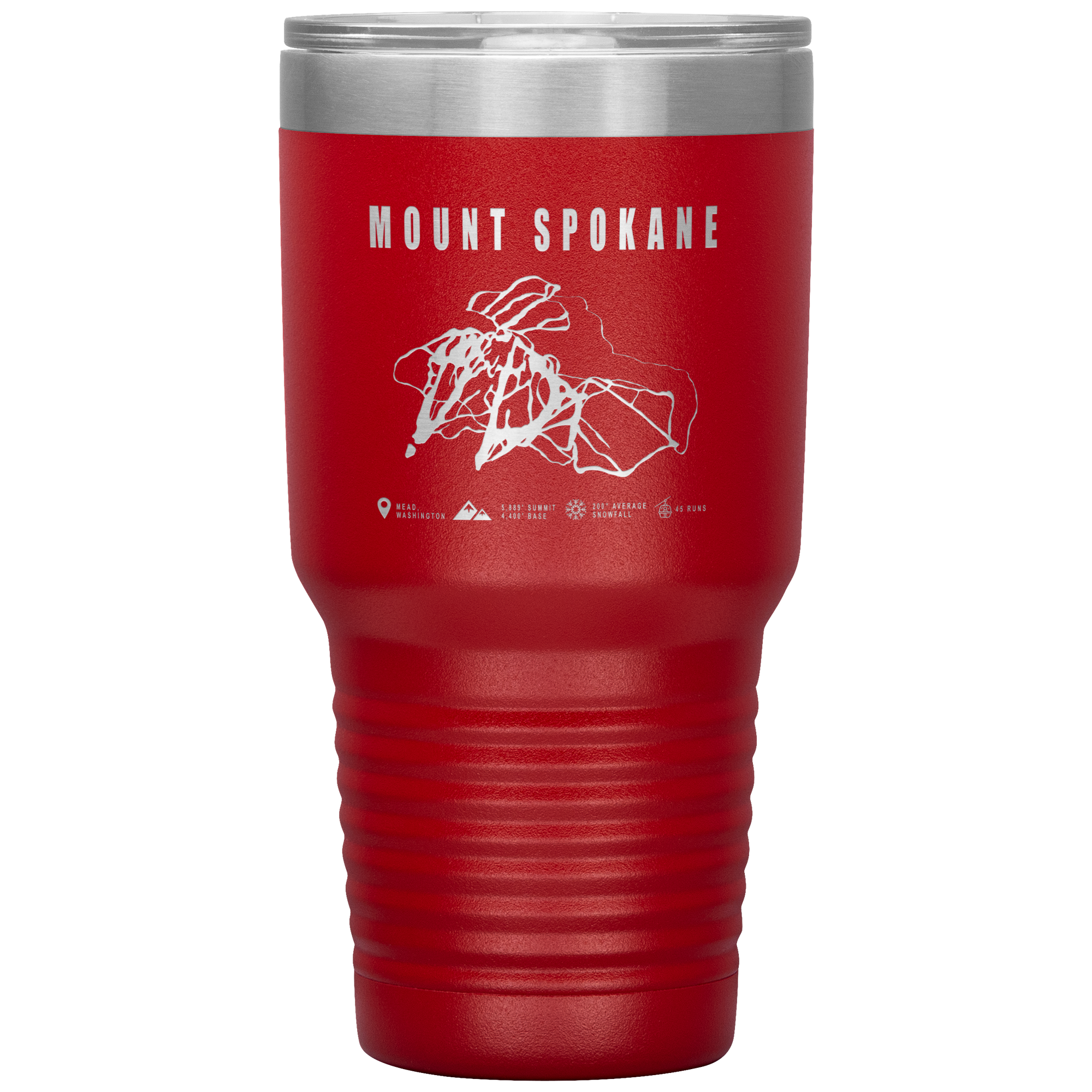 Stevens Pass, Washington Ski Trail Map 30oz Tumbler - Powderaddicts