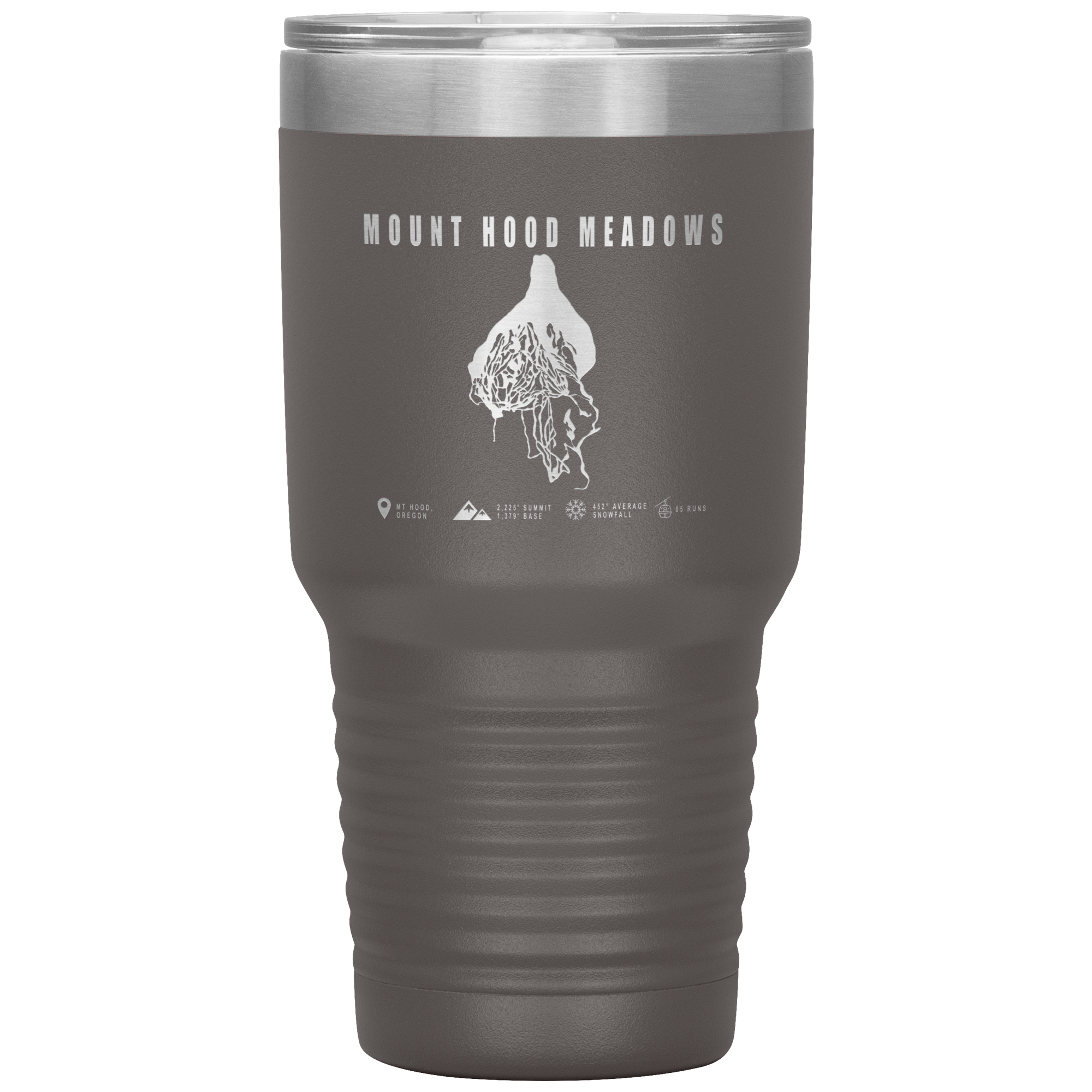 Mount Hood Meadows, Oregon Ski Trail Map 30oz Tumbler - Powderaddicts