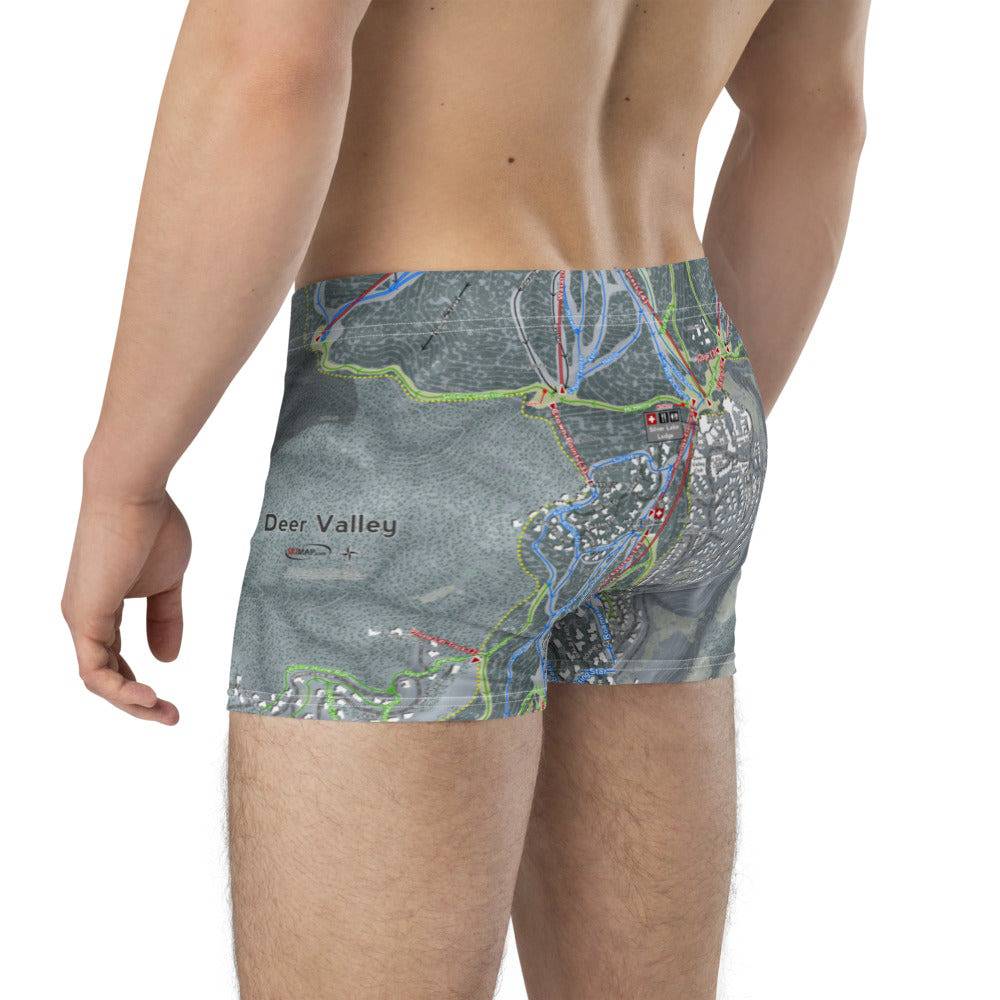 Deer Valley Ski Resort Trail Map Boxer Briefs - Powderaddicts