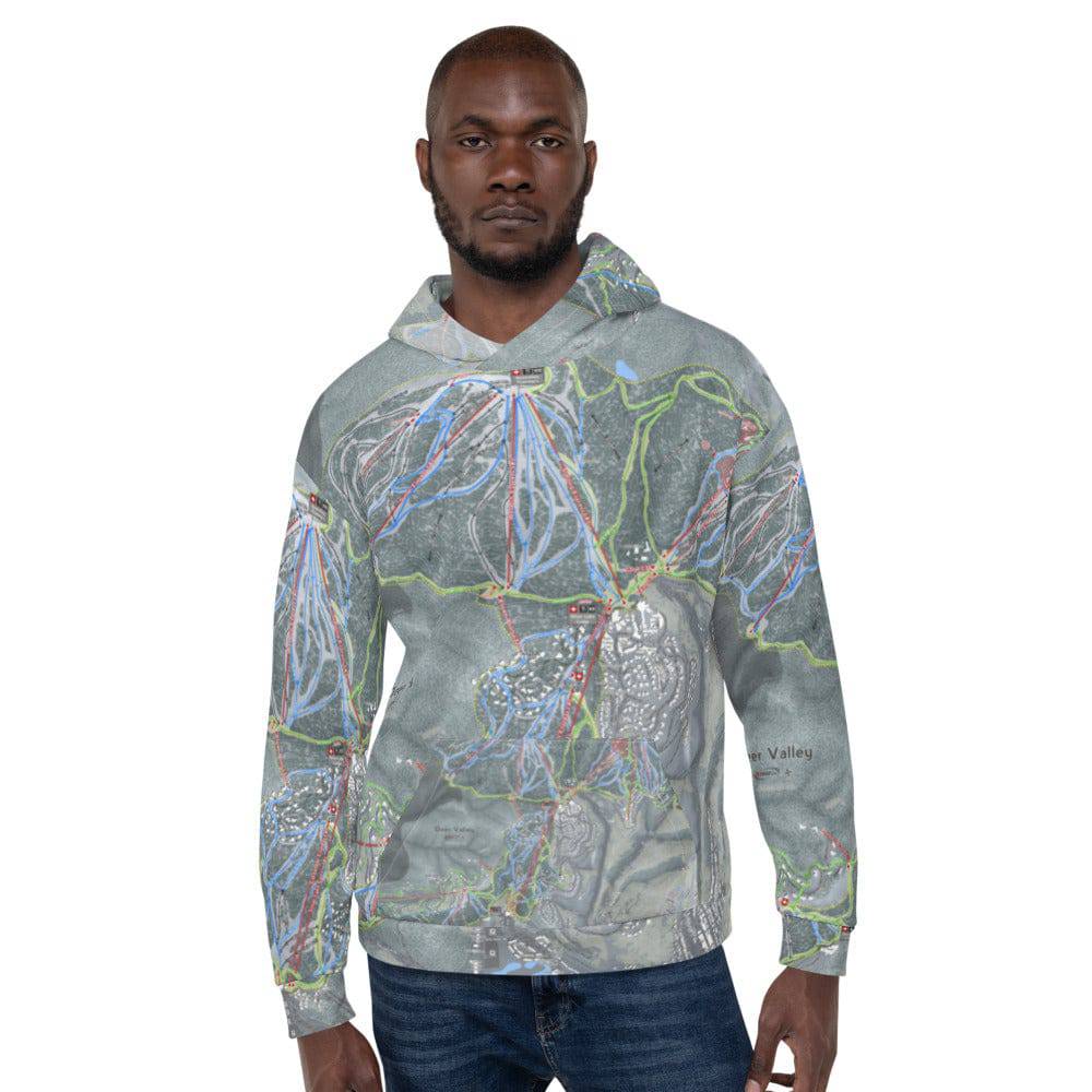 Deer Valley Ski Resort Trail Map Hoodie - Powderaddicts