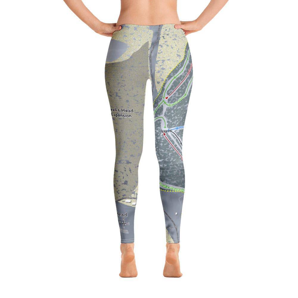 Devil&#39;s Head, Wisconsin Ski Trail Map Women&#39;s Base Layer Bottom - Powderaddicts