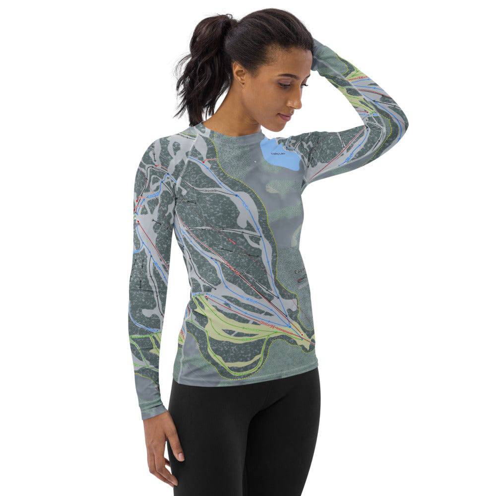 Eaglecrest, Alaska Ski Trail Map Women's Base Layer Top - Powderaddicts