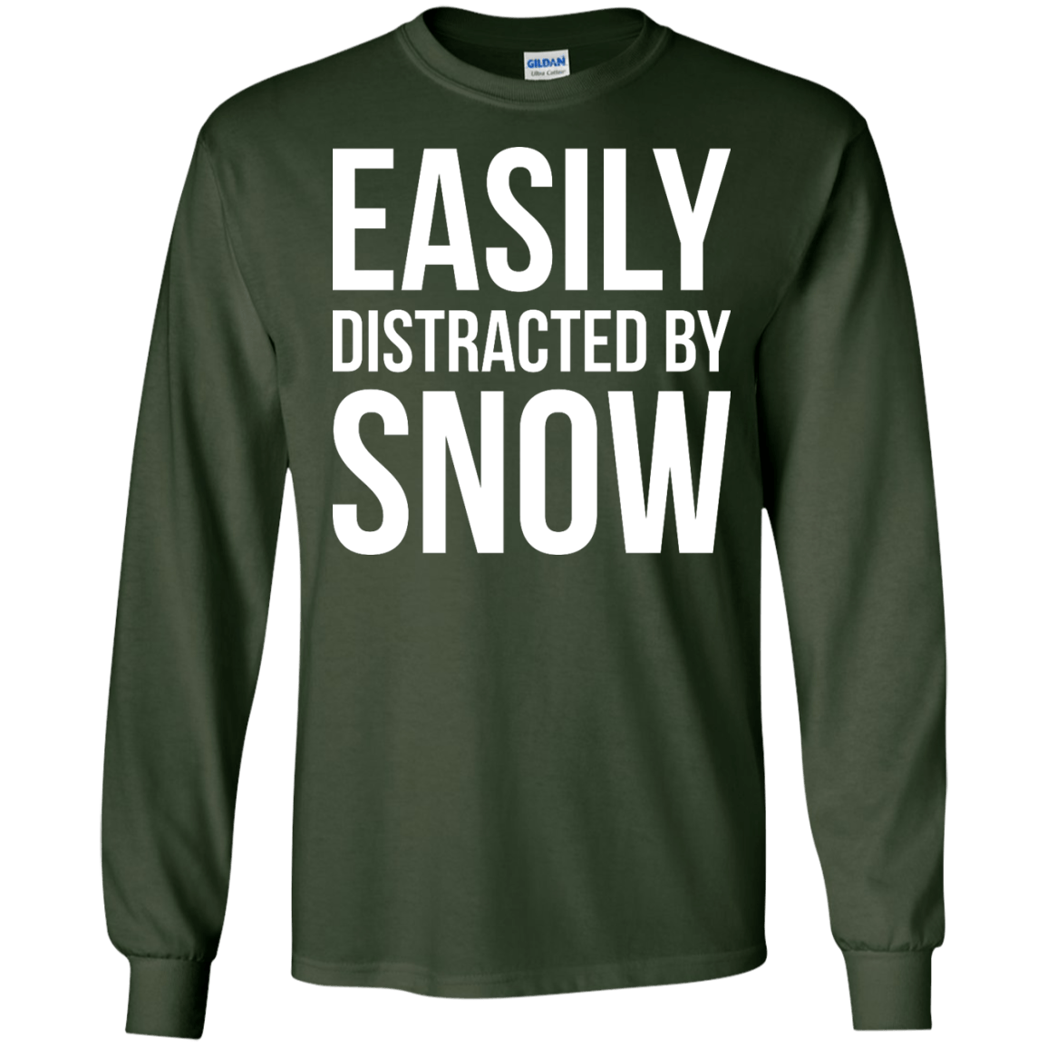 Easily Distracted By Snow Long Sleeves - Powderaddicts