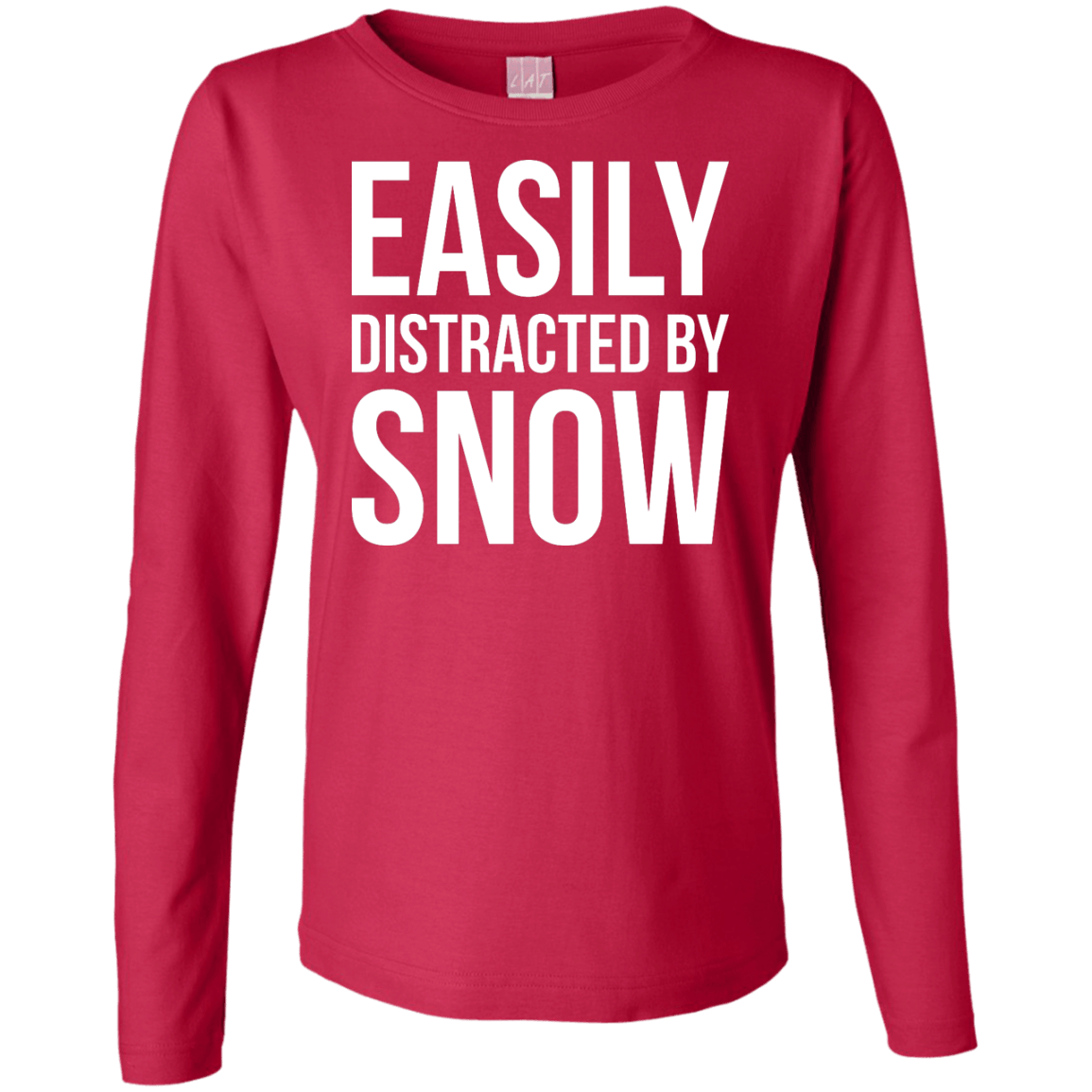 Easily Distracted By Snow Long Sleeves - Powderaddicts