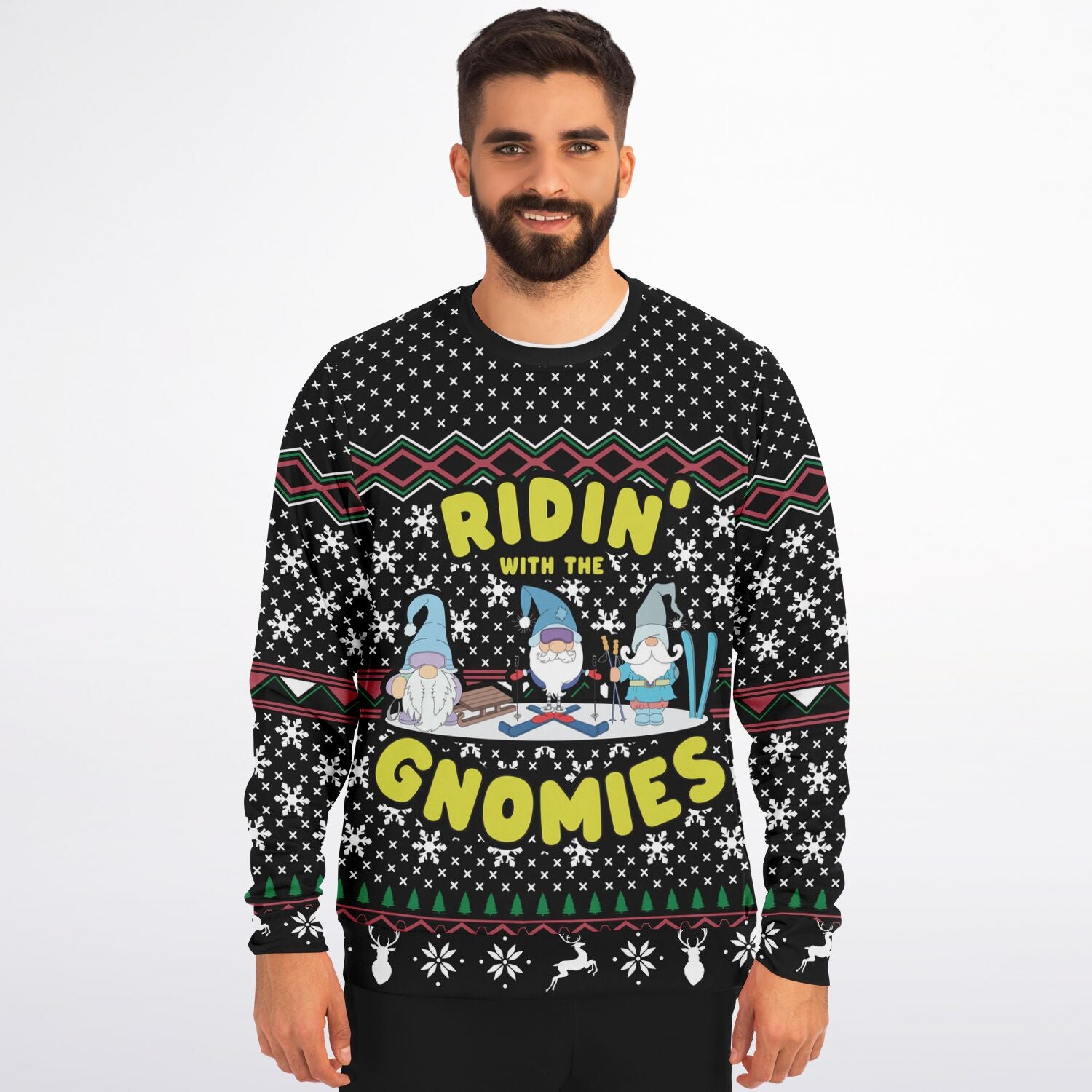 Ridin' With the Gnomies Ugly Christmas Sweater