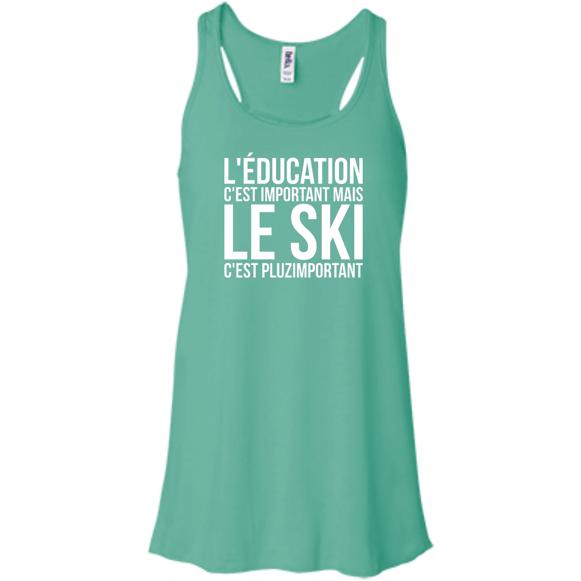 Education Is Important But Skiing Is Importanter - French Tank Tops - Powderaddicts