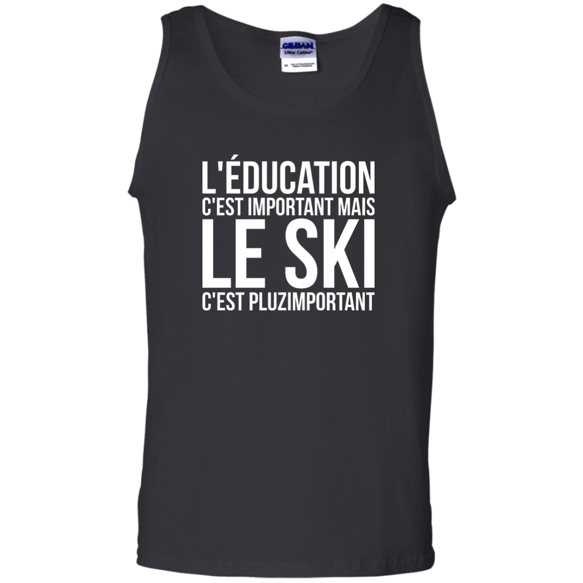 Education Is Important But Skiing Is Importanter - French Tank Tops - Powderaddicts