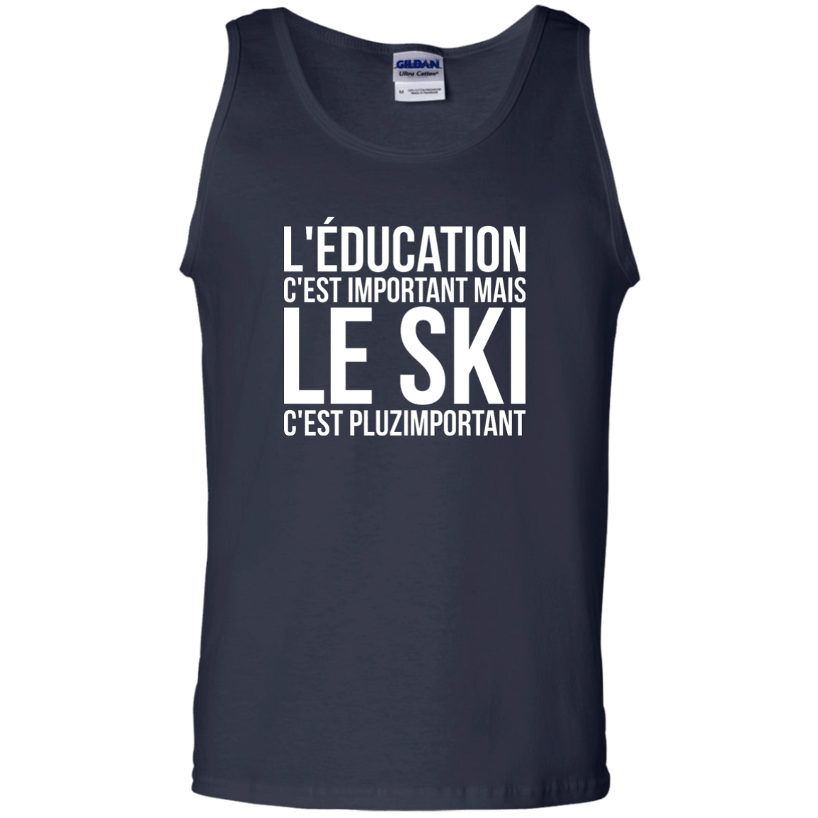 Education Is Important But Skiing Is Importanter - French Tank Tops - Powderaddicts