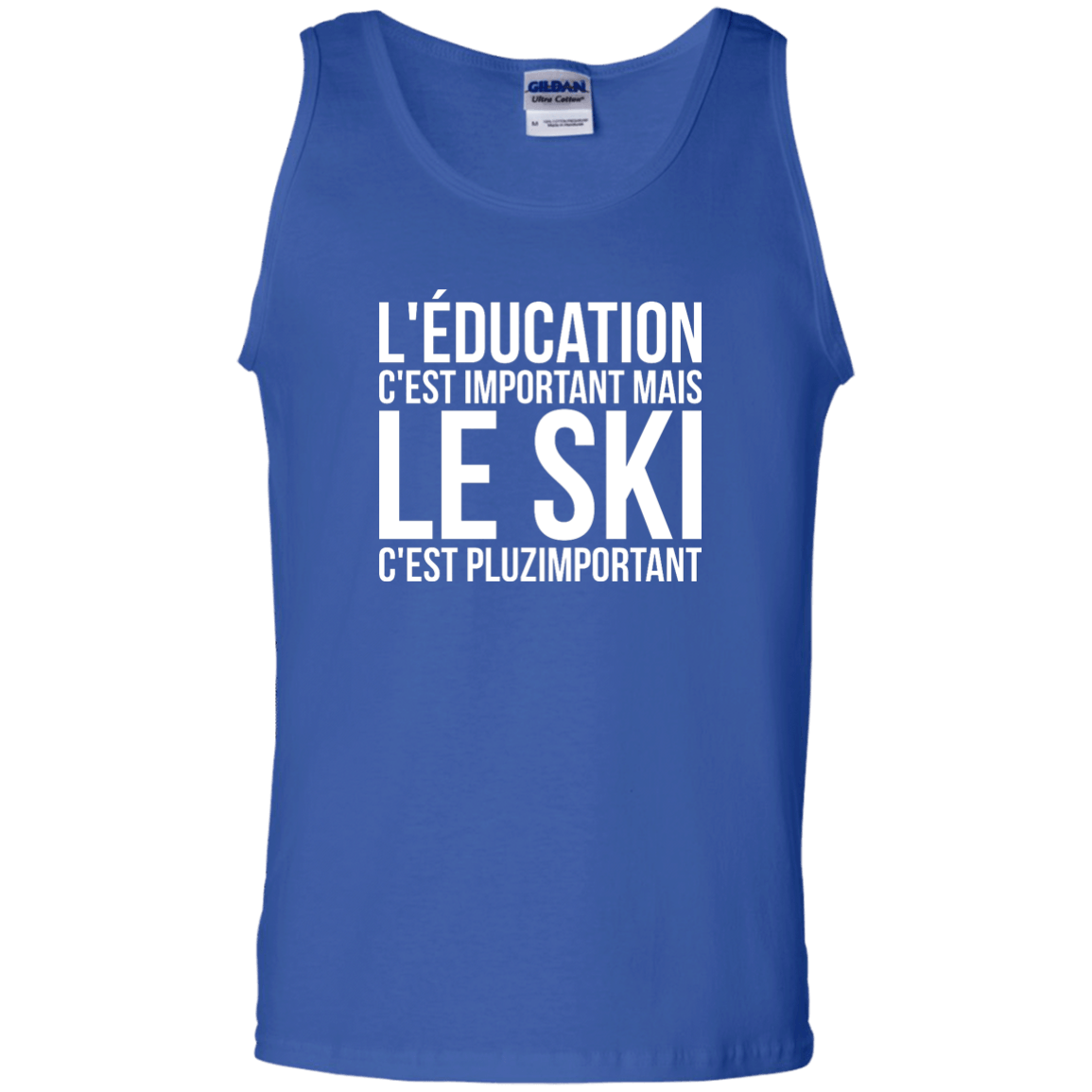 Education Is Important But Skiing Is Importanter - French Tank Tops - Powderaddicts