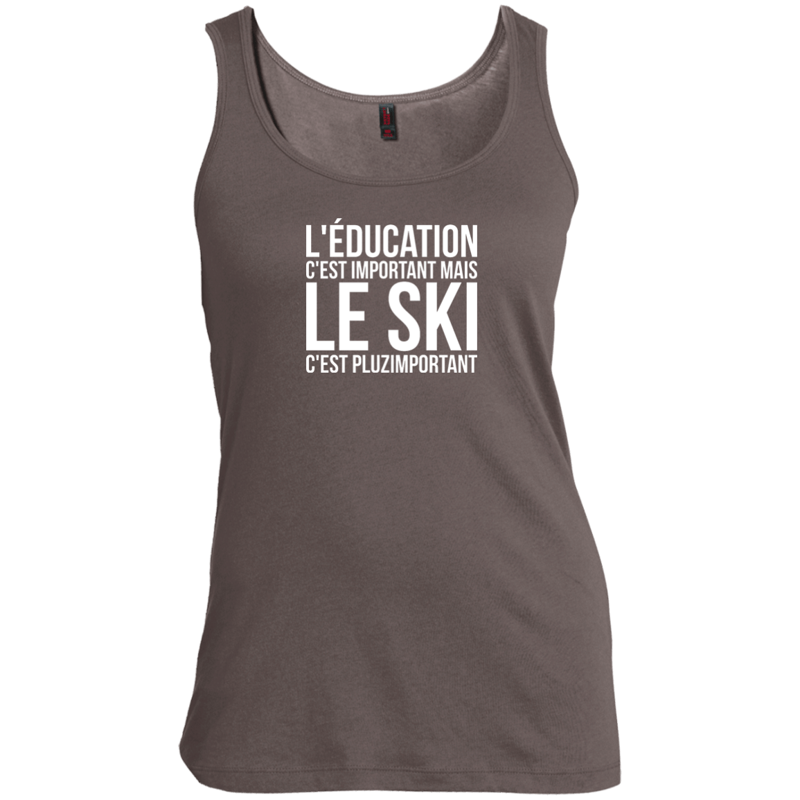 Education Is Important But Skiing Is Importanter - French Tank Tops - Powderaddicts