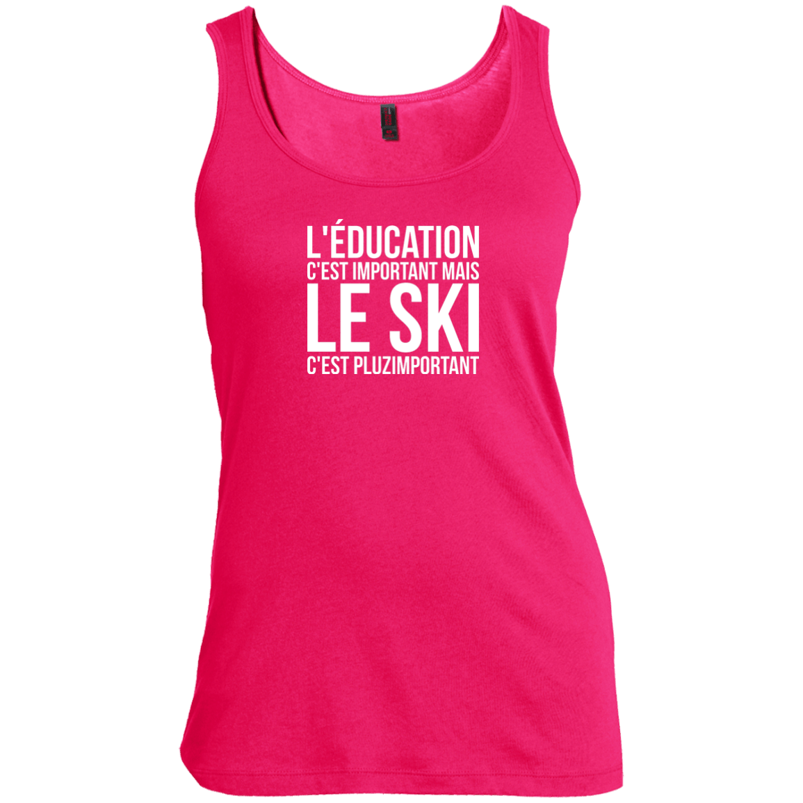 Education Is Important But Skiing Is Importanter - French Tank Tops - Powderaddicts