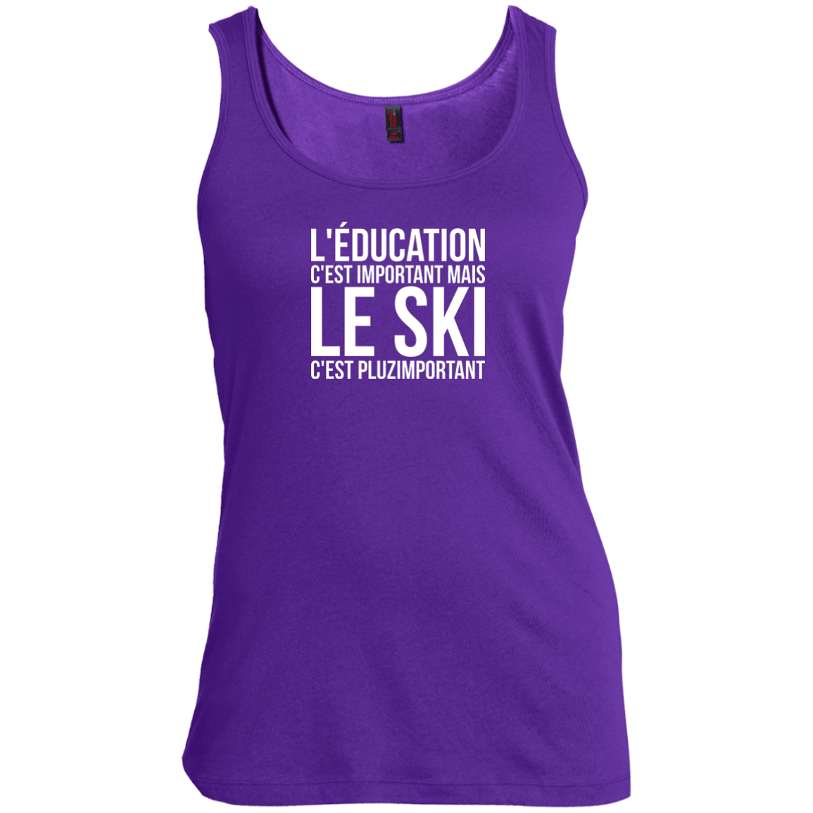 Education Is Important But Skiing Is Importanter - French Tank Tops - Powderaddicts